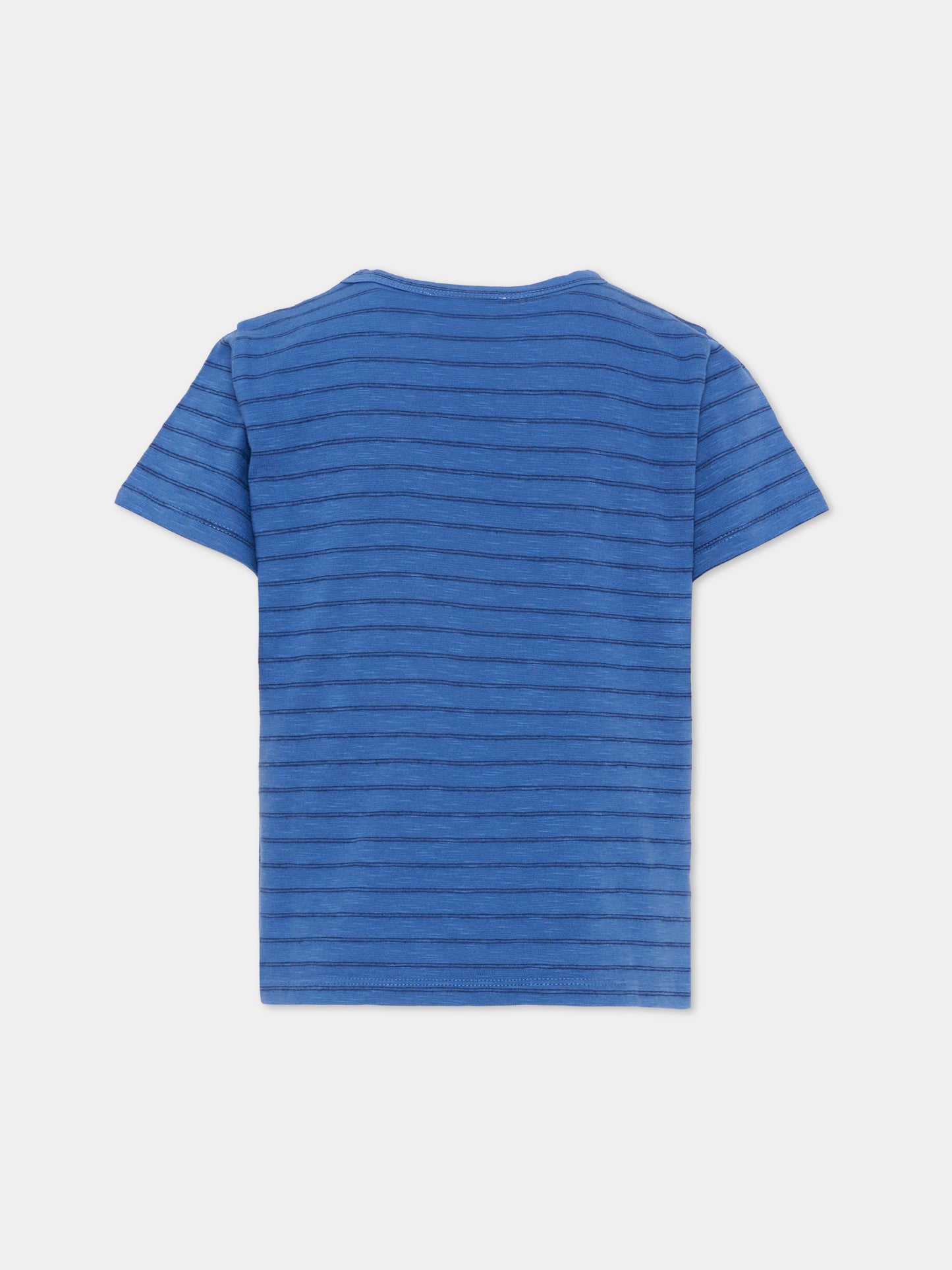 T-Shirt blu a righe per bambino,Bonpoint,S06BTSK00011 273