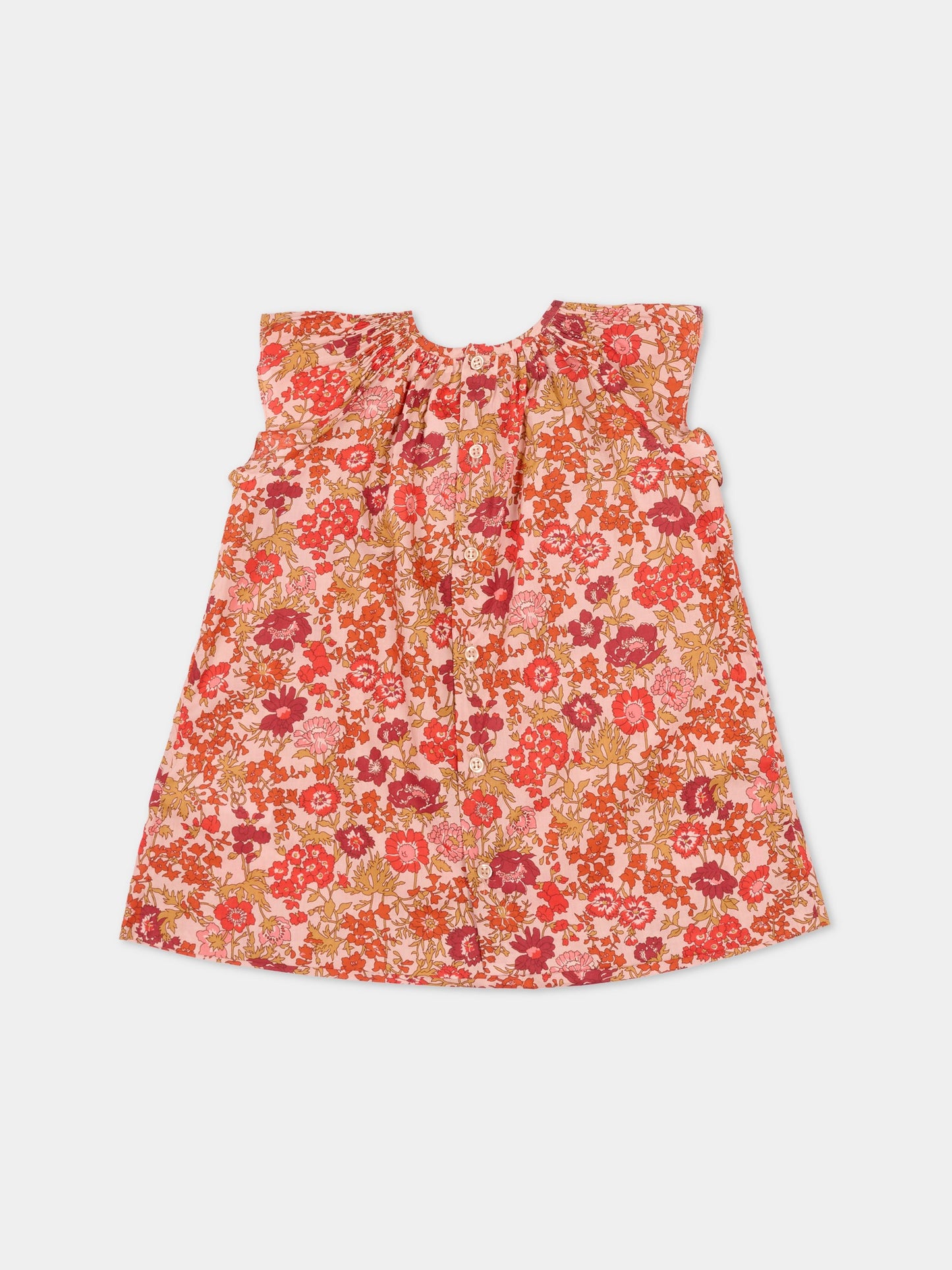 Vestito multicolor per neonata con stampa floreale,Bonpoint,S06XDRW00014 520