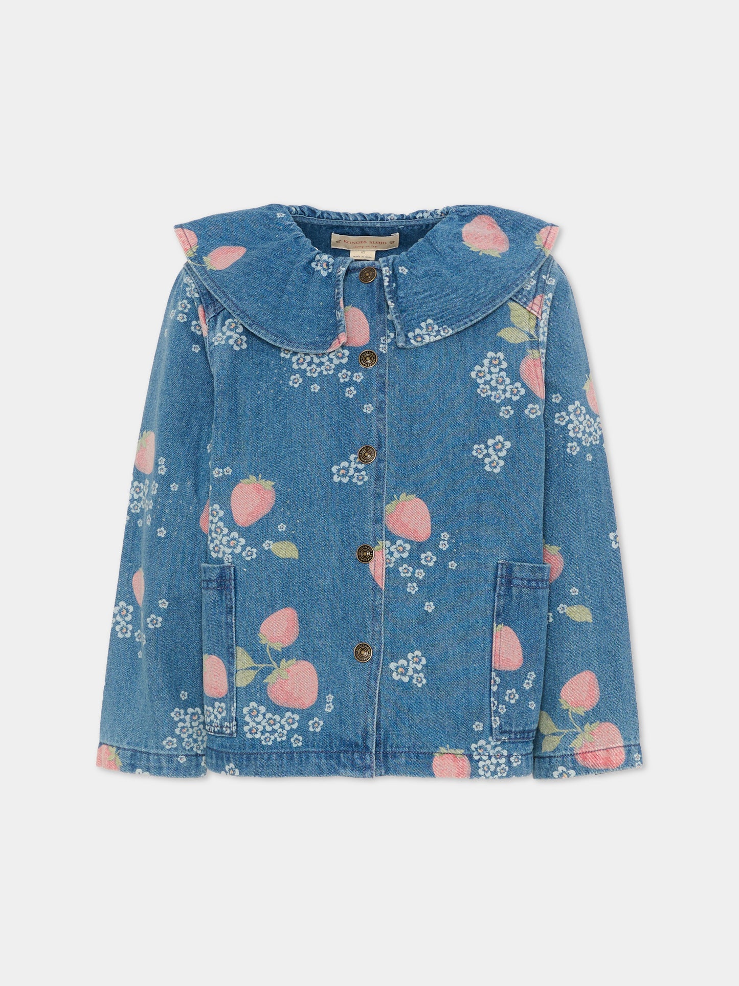 Giubbotto di jeans per bambina con fragole,Konges Sløjd,KS104968 MARMELADE SUN