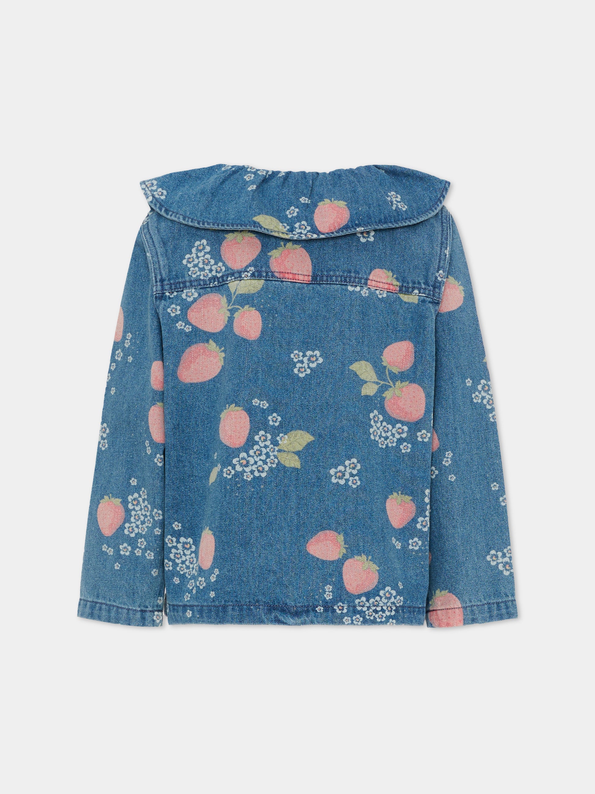 Giubbotto di jeans per bambina con fragole,Konges Sløjd,KS104968 MARMELADE SUN