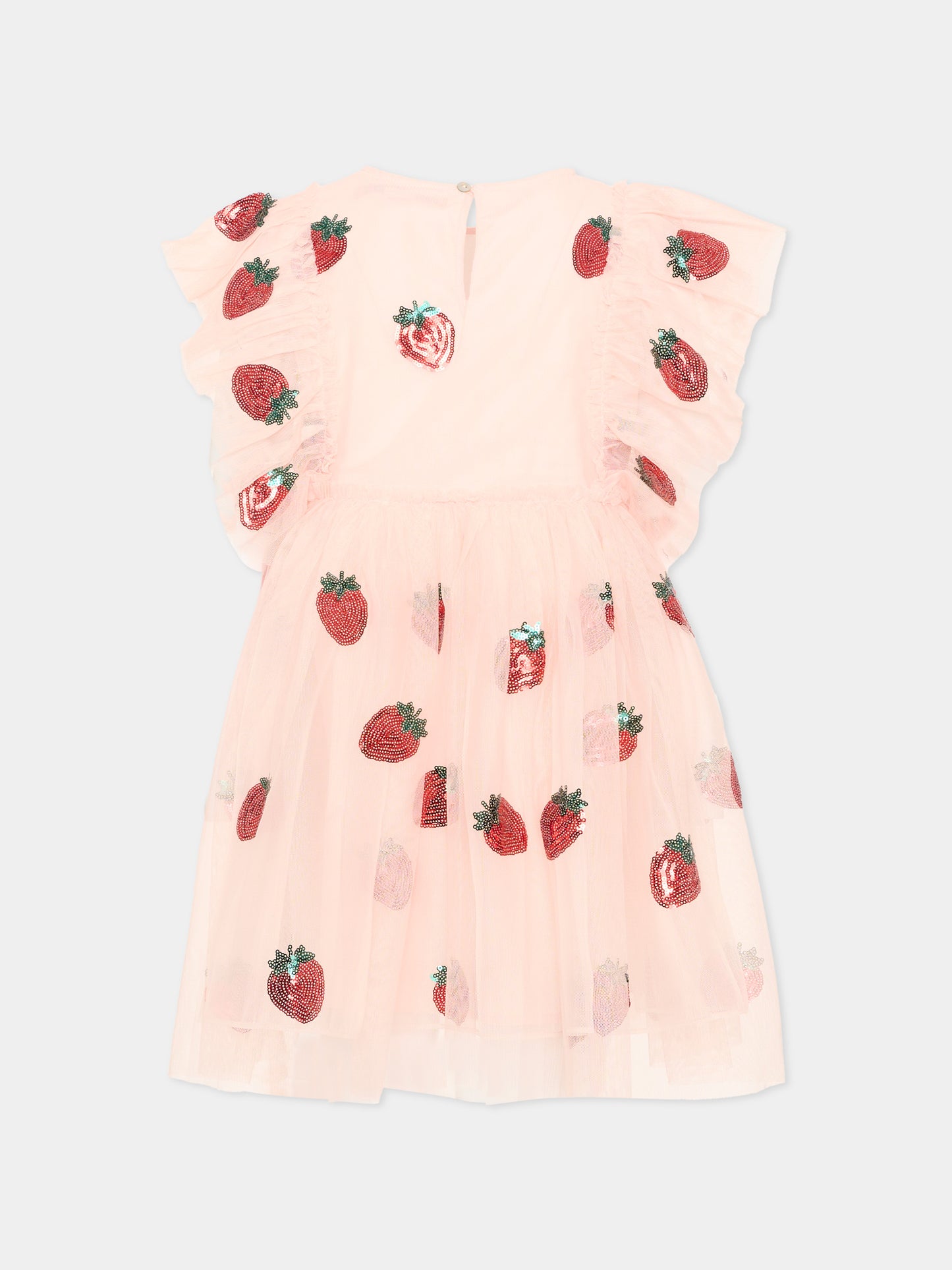 Abito rosa per bambina con fragole,Konges Sløjd,KS105137 STRAWBERRY ROSE