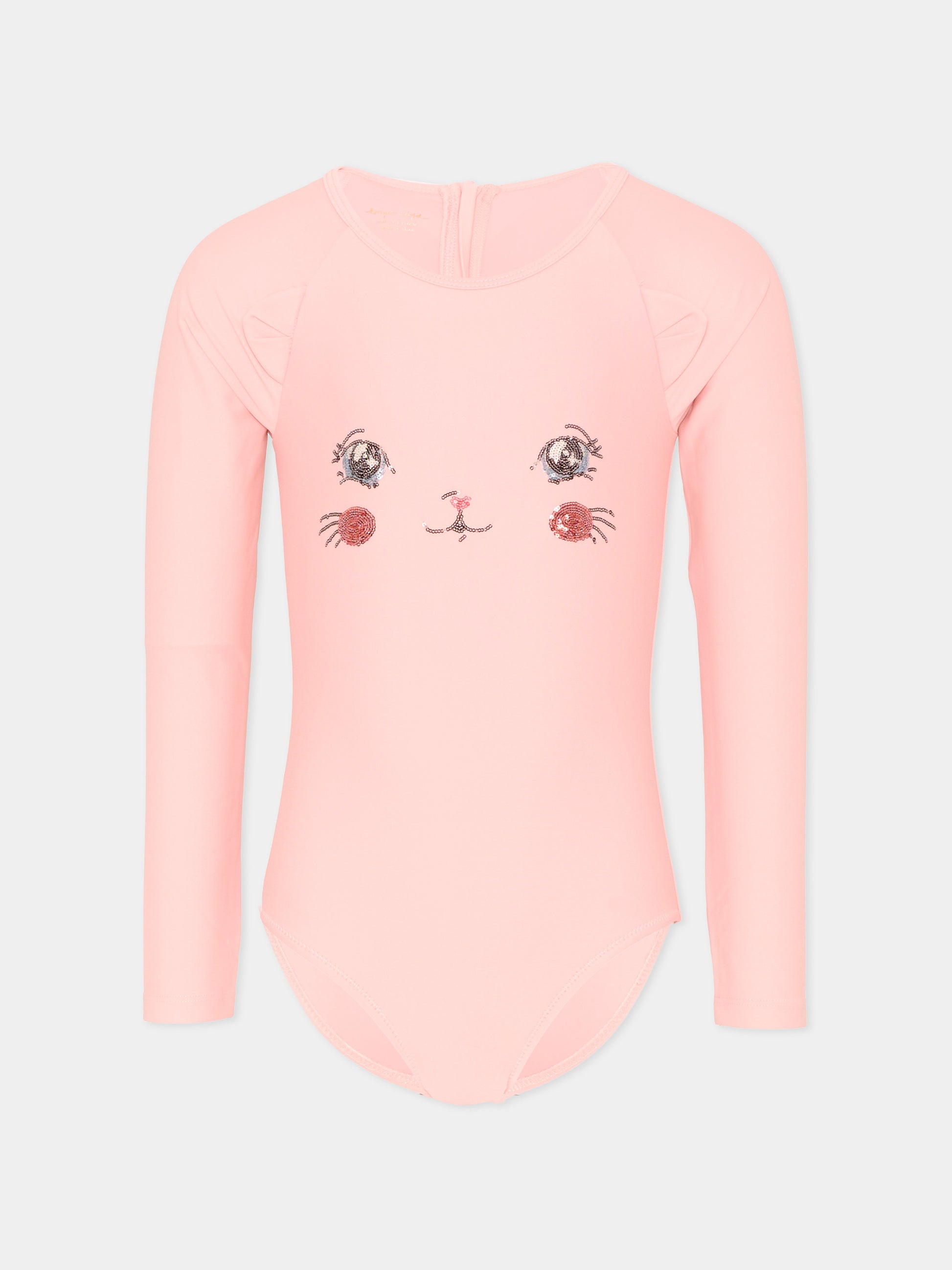 Costume rosa Kitty per bambina con paillettes,Konges Sløjd,KS104918 POWDER PINK