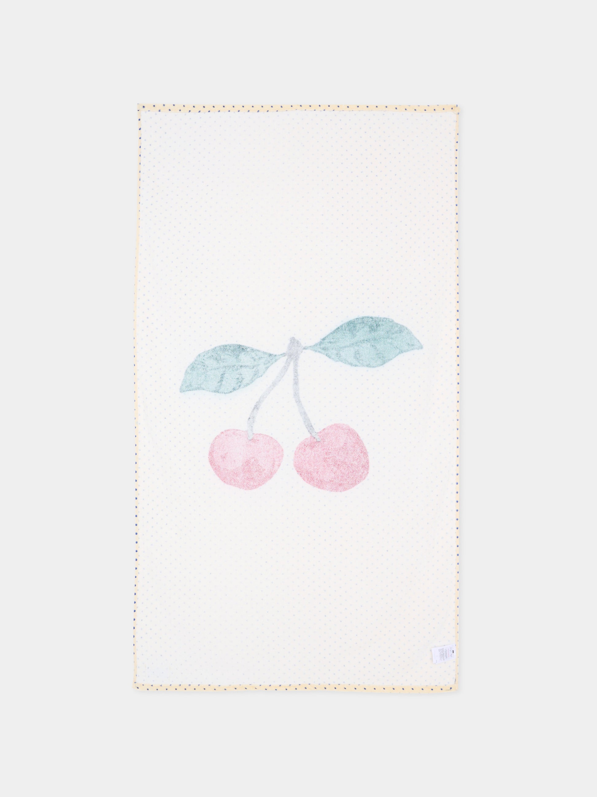 Telo mare avorio per bambina con ciliegie,Konges Sløjd,KS104685 ESTATE DOT