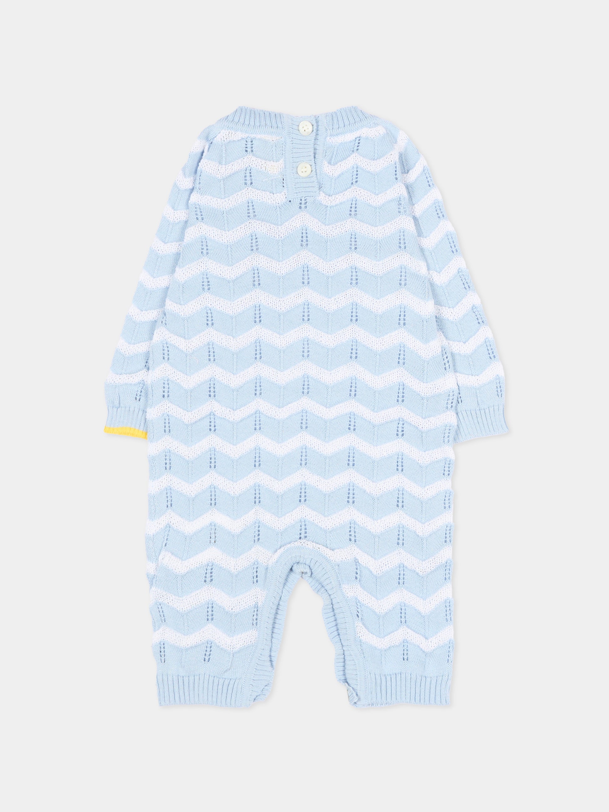 Tutina celeste per neonato chevron,Gensami,ROLONG-ZIGRAY-CO SKY BLUE