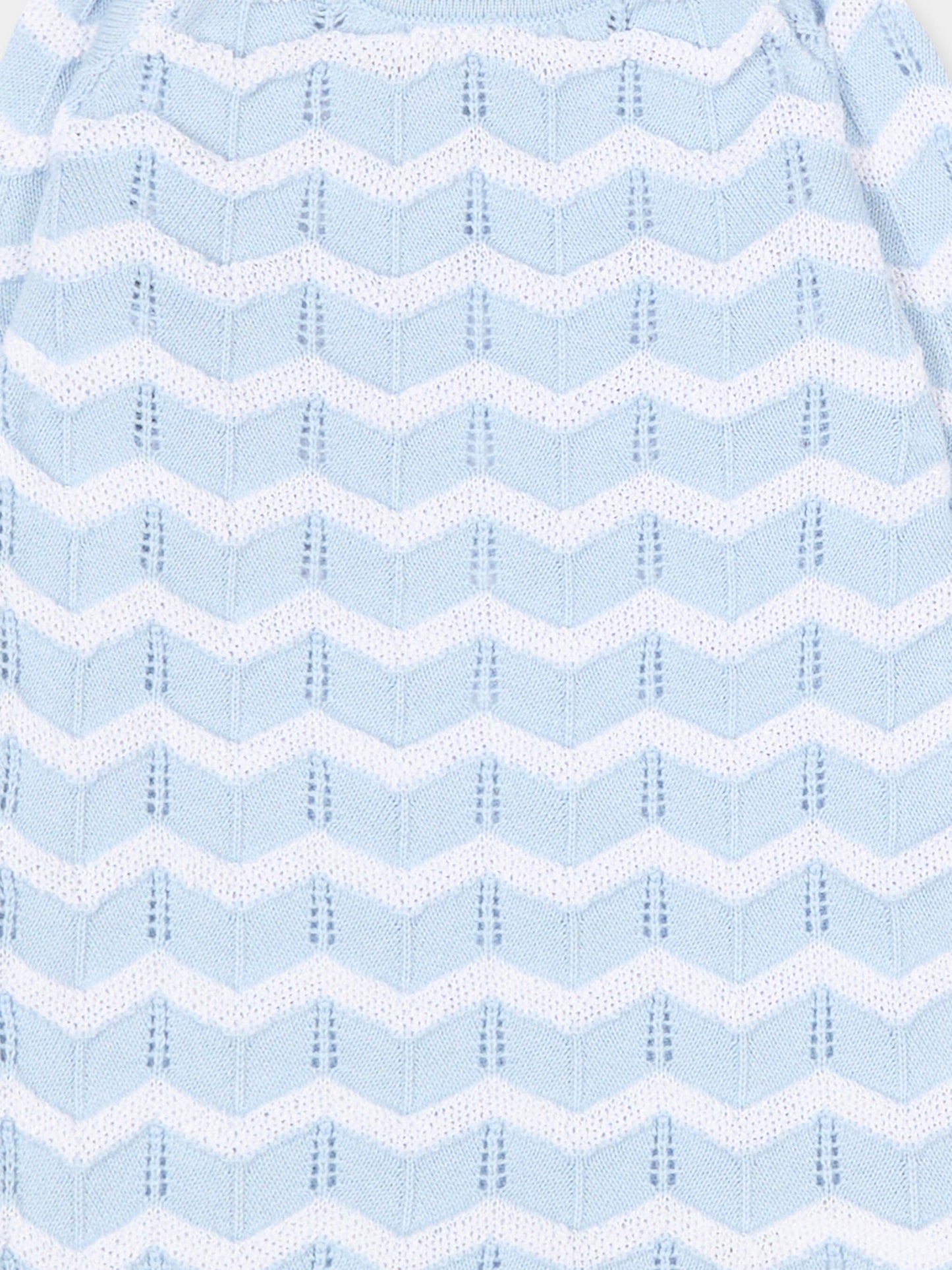Tutina celeste per neonato chevron,Gensami,ROLONG-ZIGRAY-CO SKY BLUE
