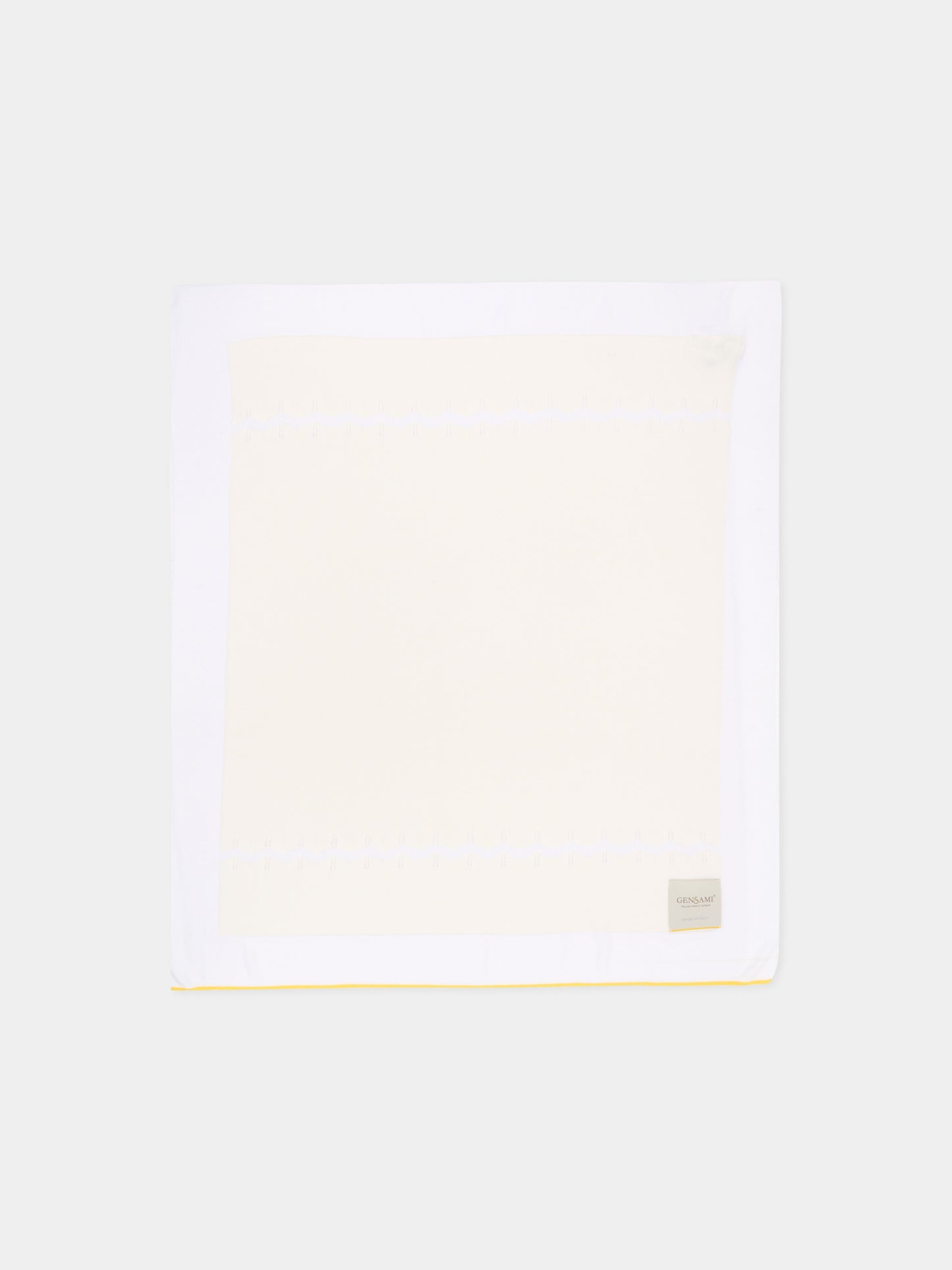 Coperta bianca per neonati in maglia,Gensami,BLA-ZIGRAY-CO OFF WHITE