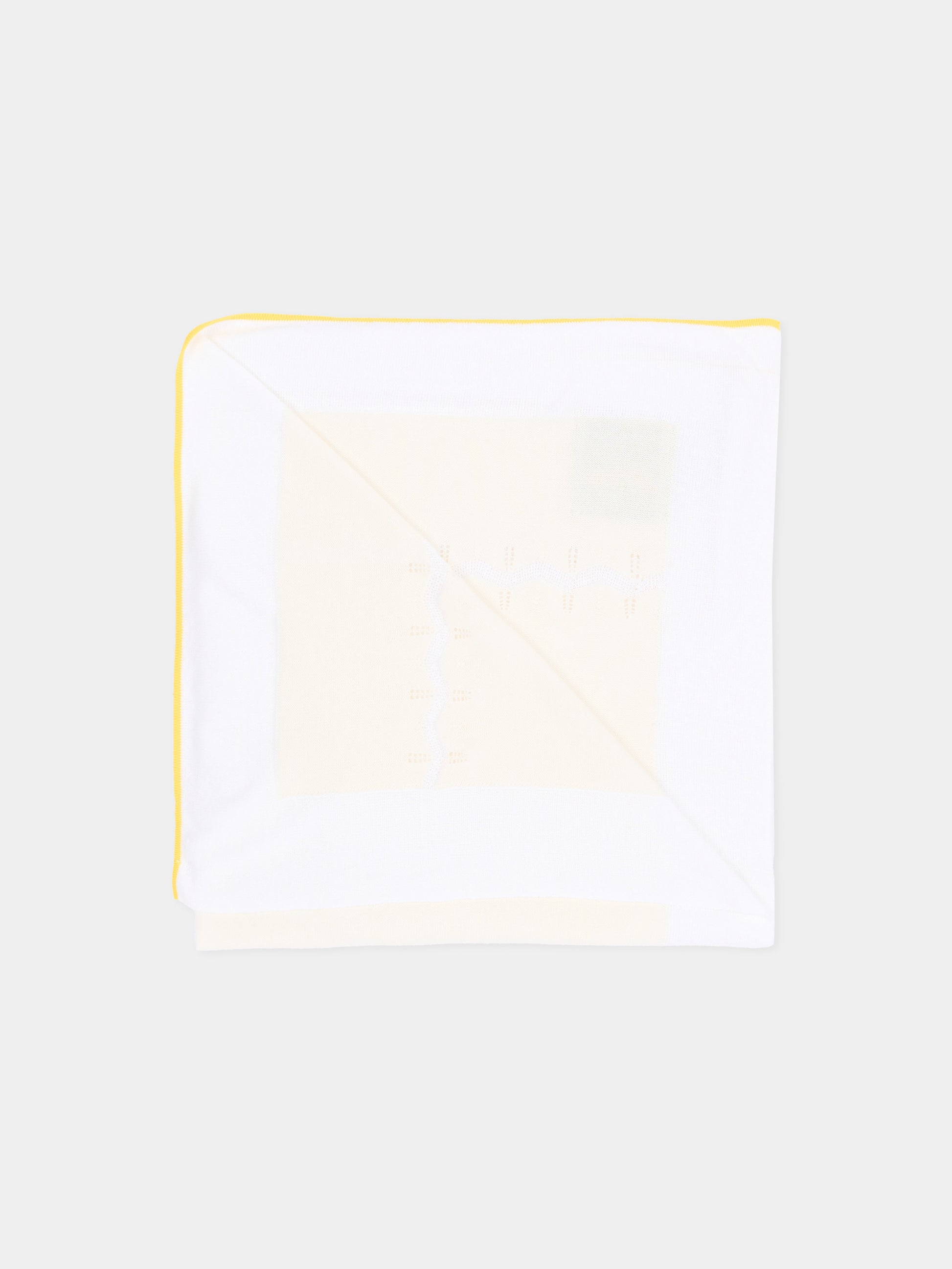 Coperta bianca per neonati in maglia,Gensami,BLA-ZIGRAY-CO OFF WHITE