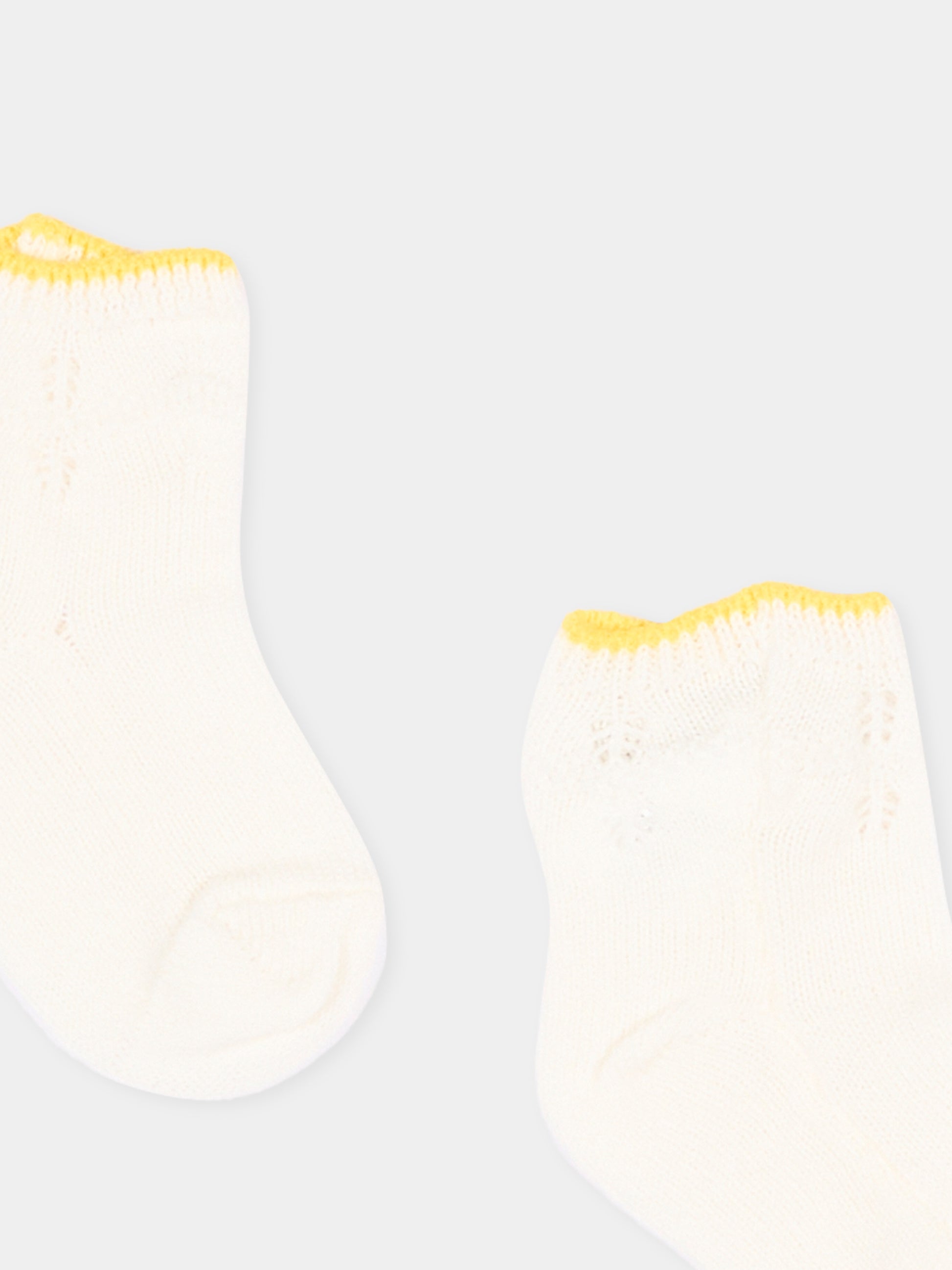 Calzini avorio per neonati con logo,Gensami,BOOT-ZIGRAY-CO OFF WHITE