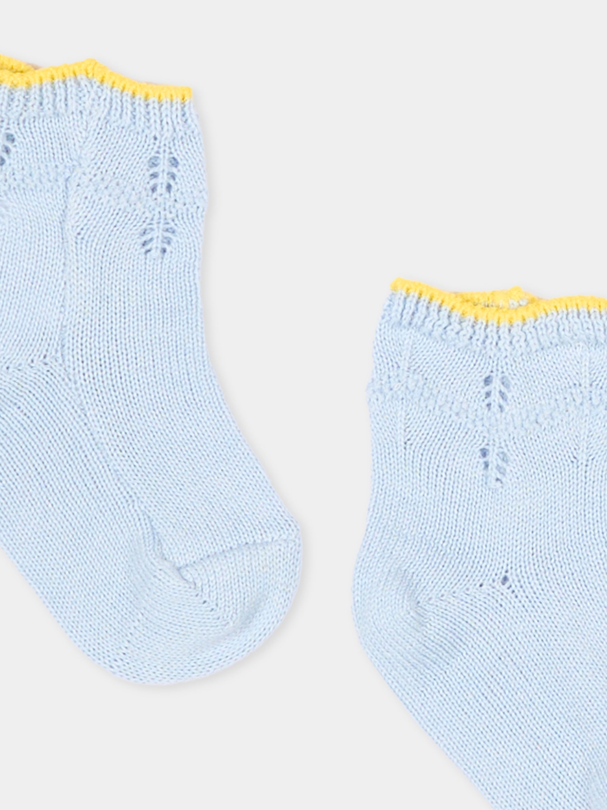 Calzini celesti per neonato con logo,Gensami,BOOT-ZIGRAY-CO SKY BLUE