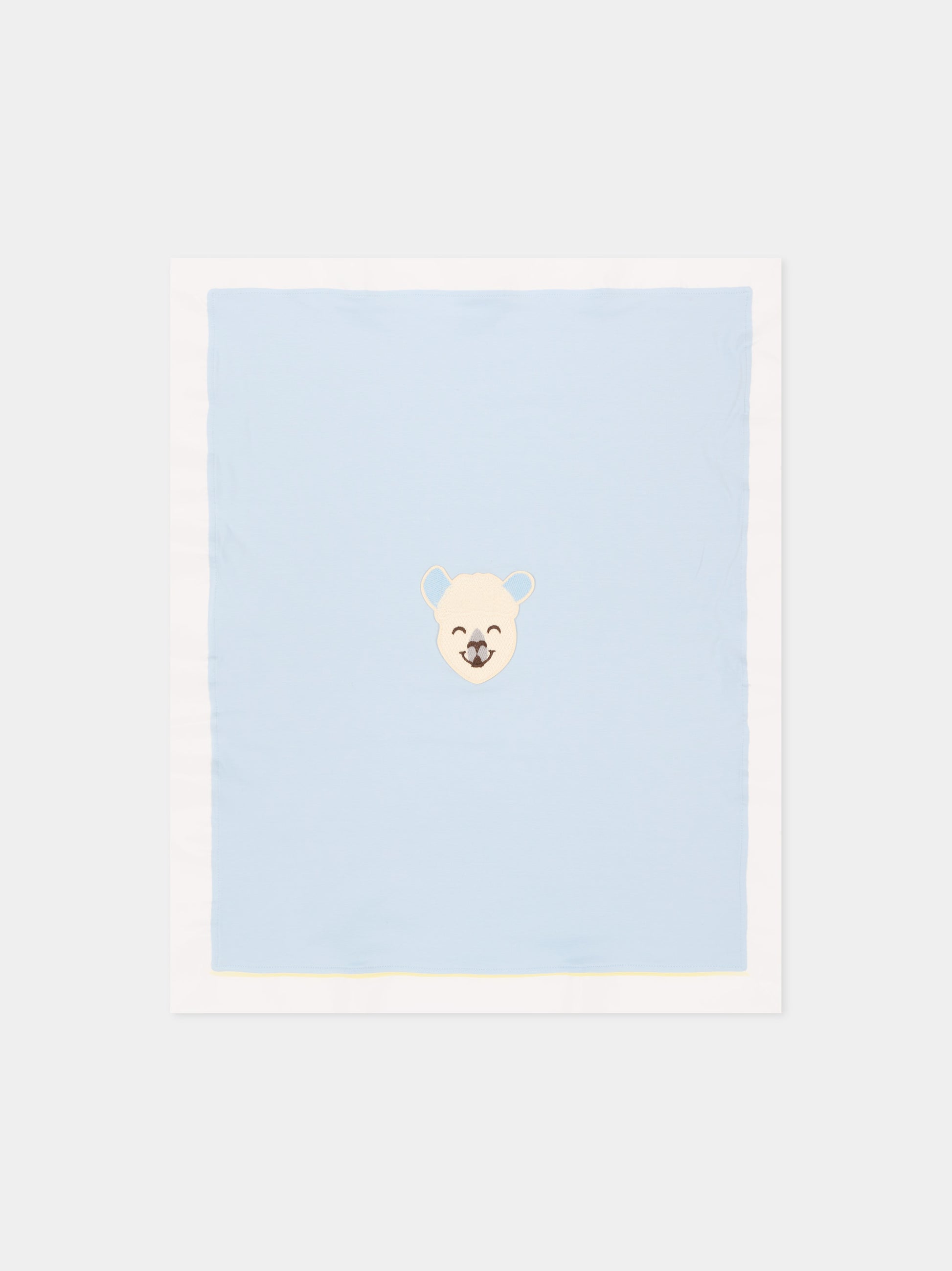 Coperta celeste per neonato con alpaca,Gensami,BLA-ALP-J LIGHT BLUE