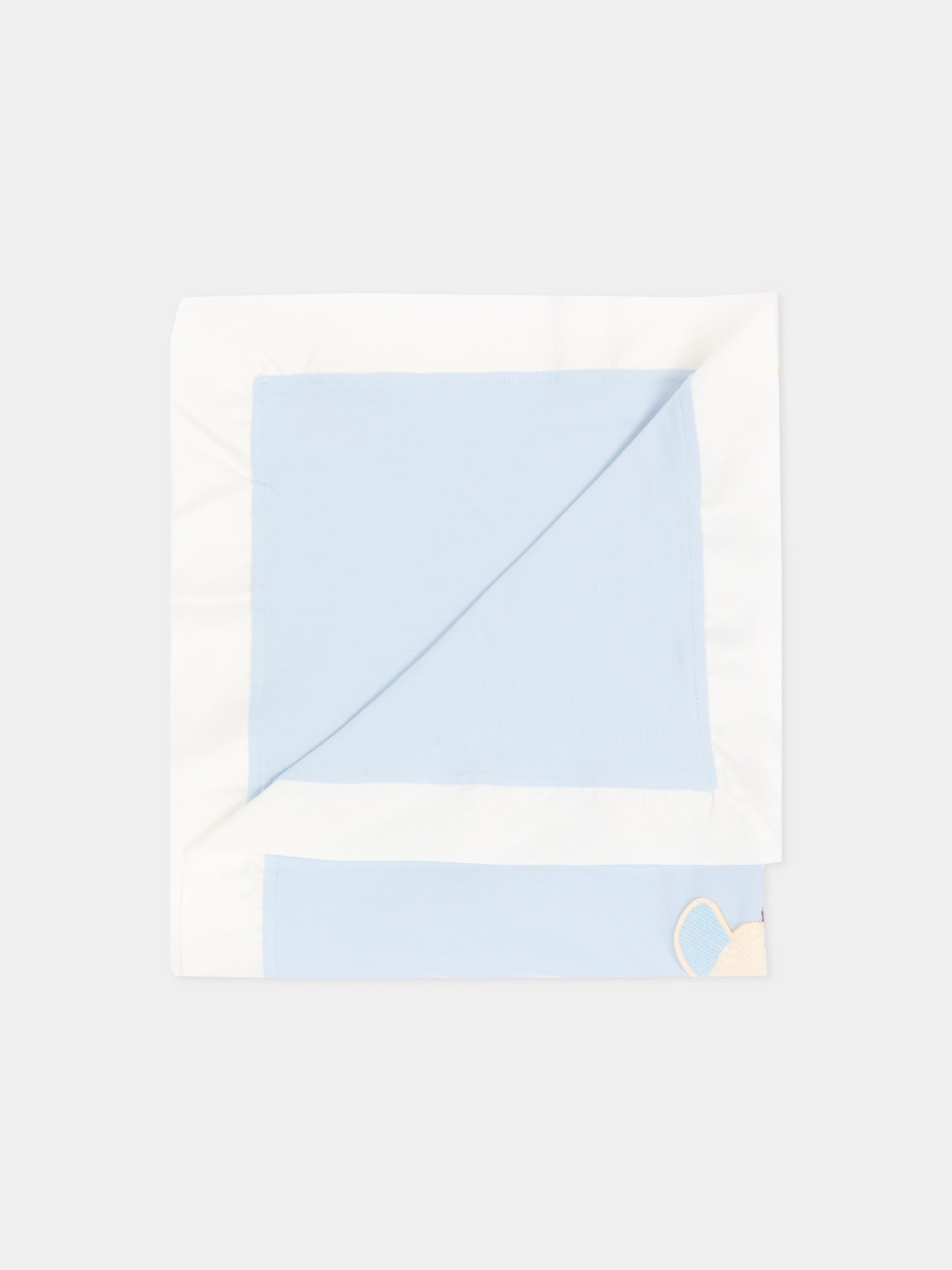 Coperta celeste per neonato con alpaca,Gensami,BLA-ALP-J LIGHT BLUE