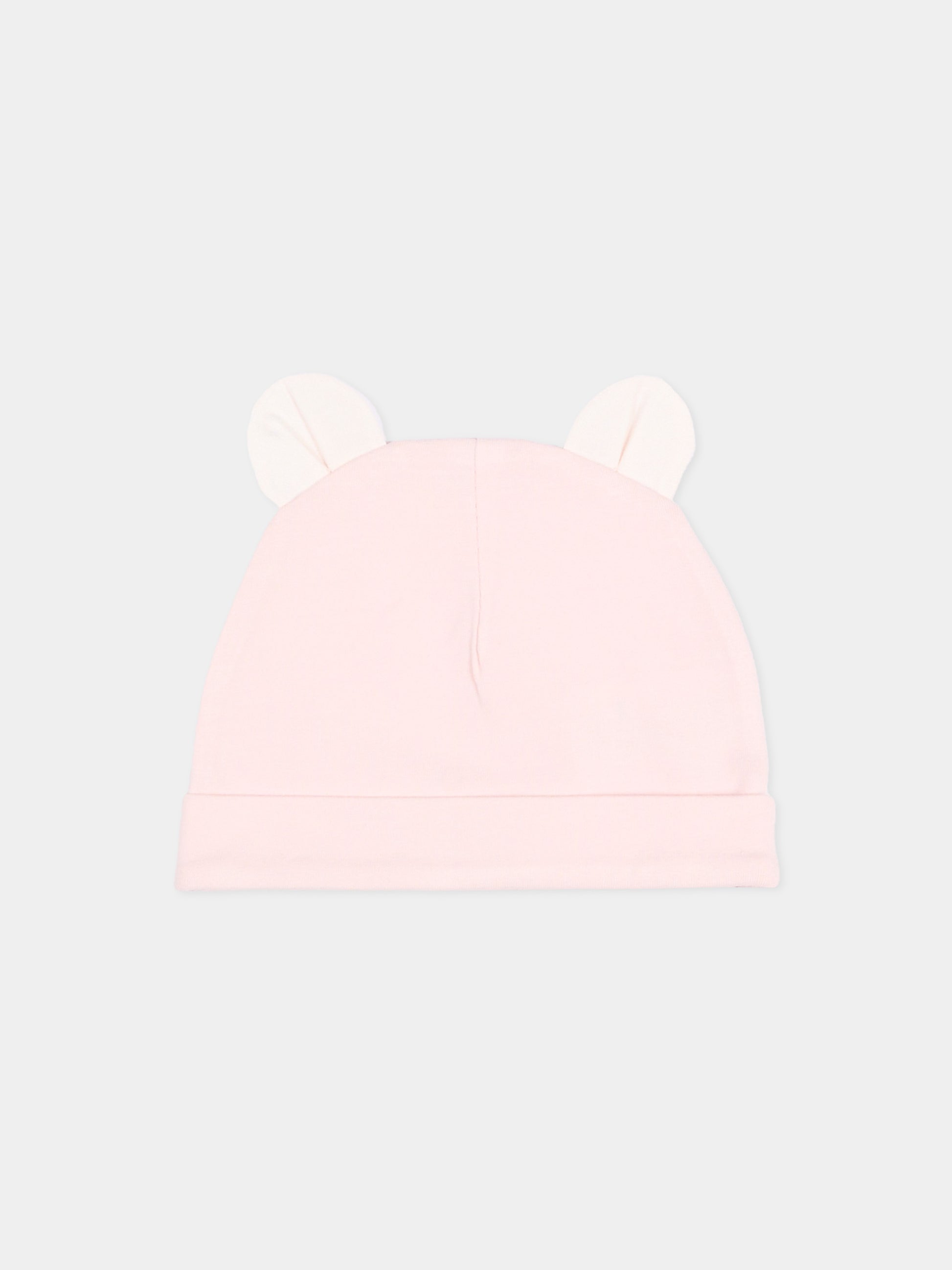 Cappellino rosa per neonata con orecchie,Gensami,LIGHTHAT-ALP-J LIGHT PINK