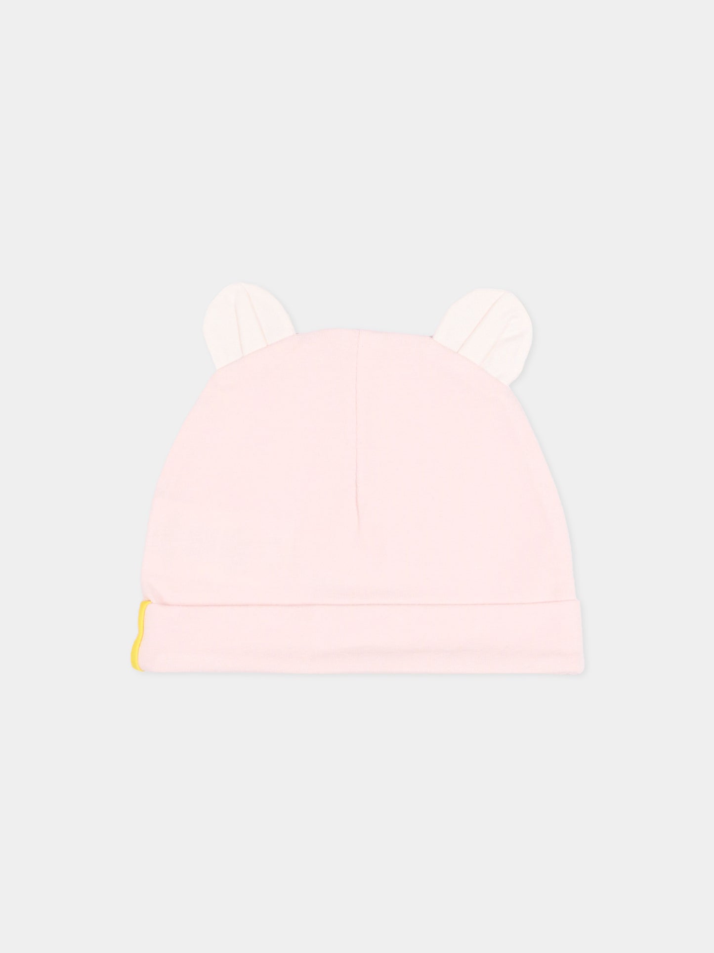 Cappellino rosa per neonata con orecchie,Gensami,LIGHTHAT-ALP-J LIGHT PINK