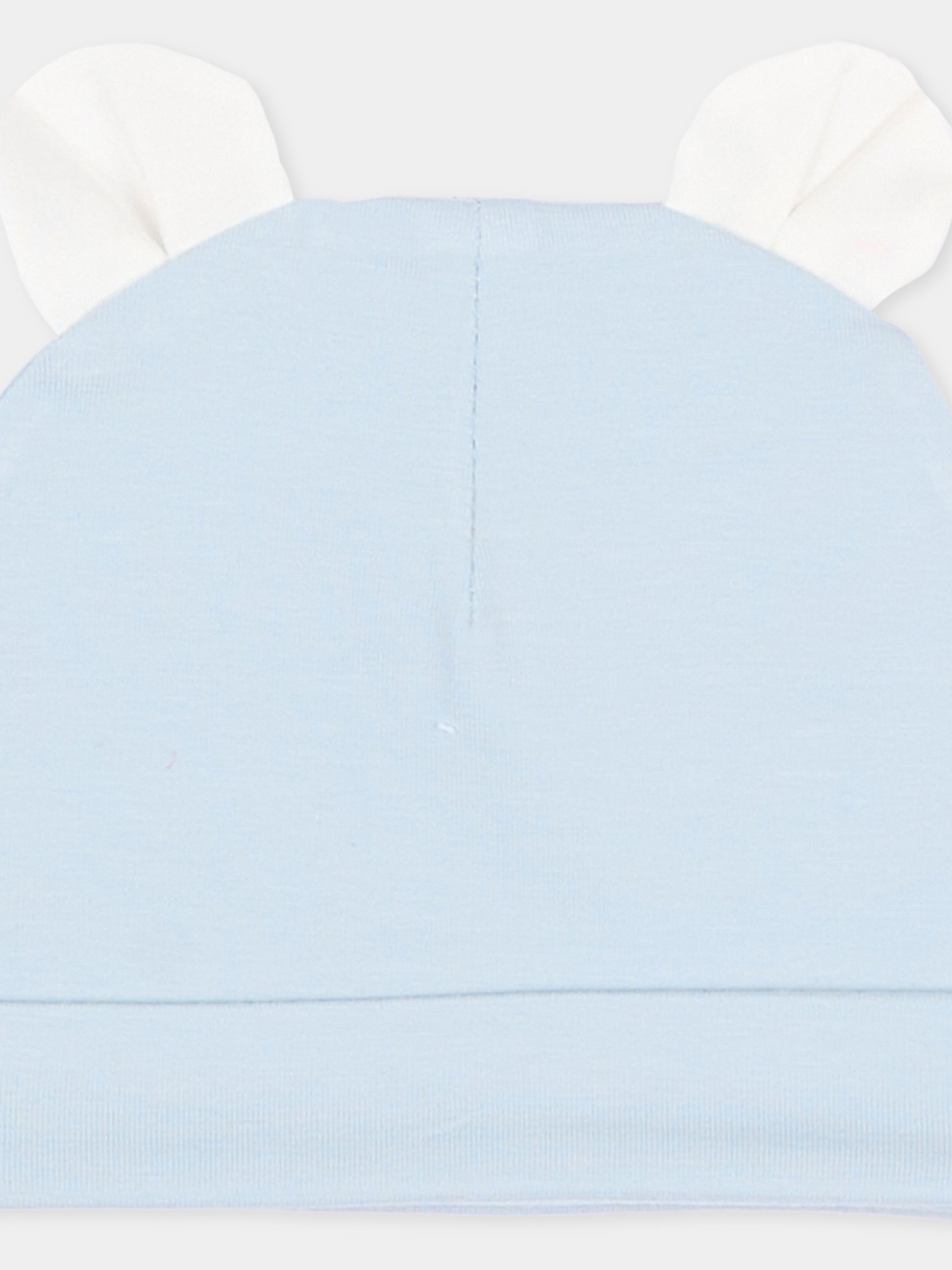 Cappello celeste per neonato con orecchie,Gensami,LIGHTHAT-ALP-J LIGHT BLUE