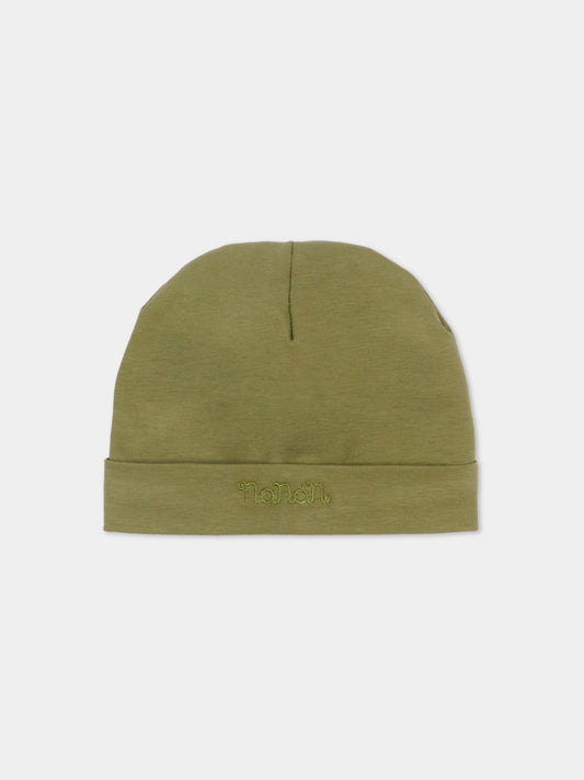 Cappello verde per neonato con logo,Nanán,E26161V