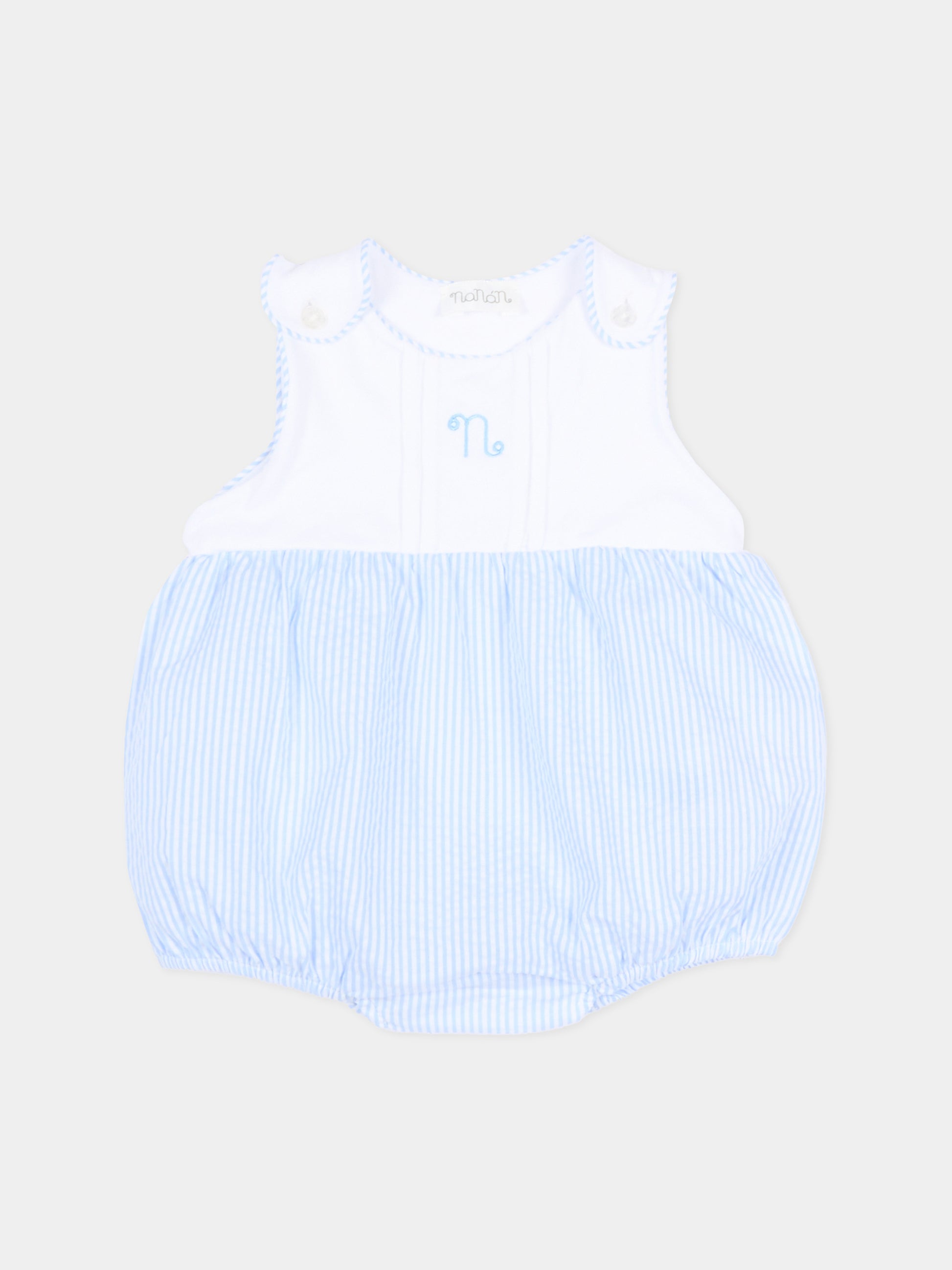 Pagliaccetto bianco per neonato a righe,Nanán,E26129B