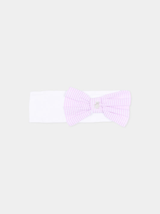 Fascia bianca con fiocco per neonata,Nanán,E26477L