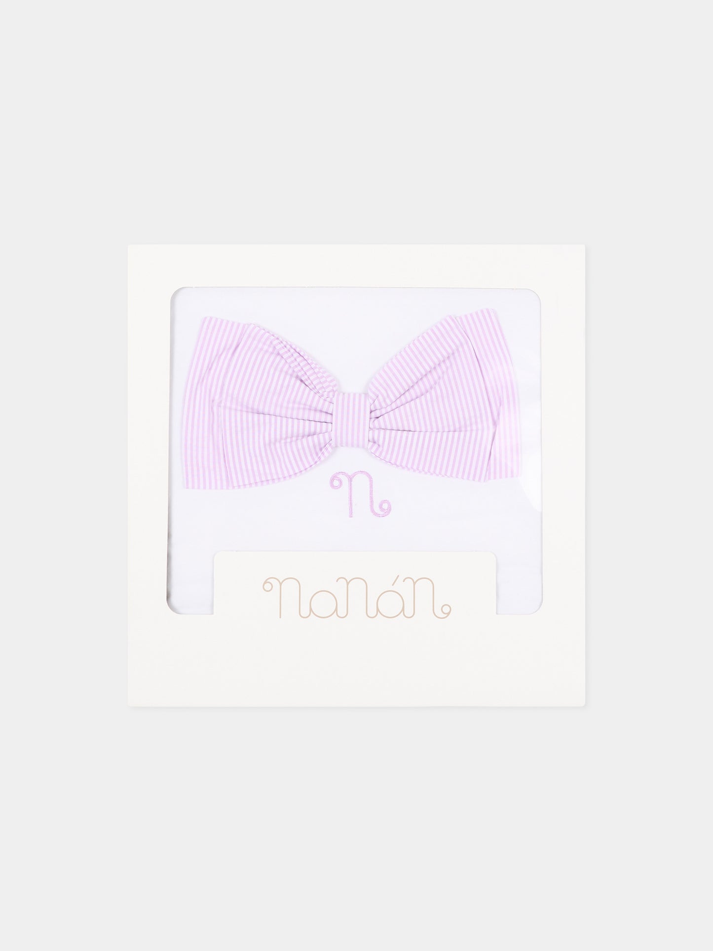 Coperta bianca per neonata con fiocco,Nanán,E26476L