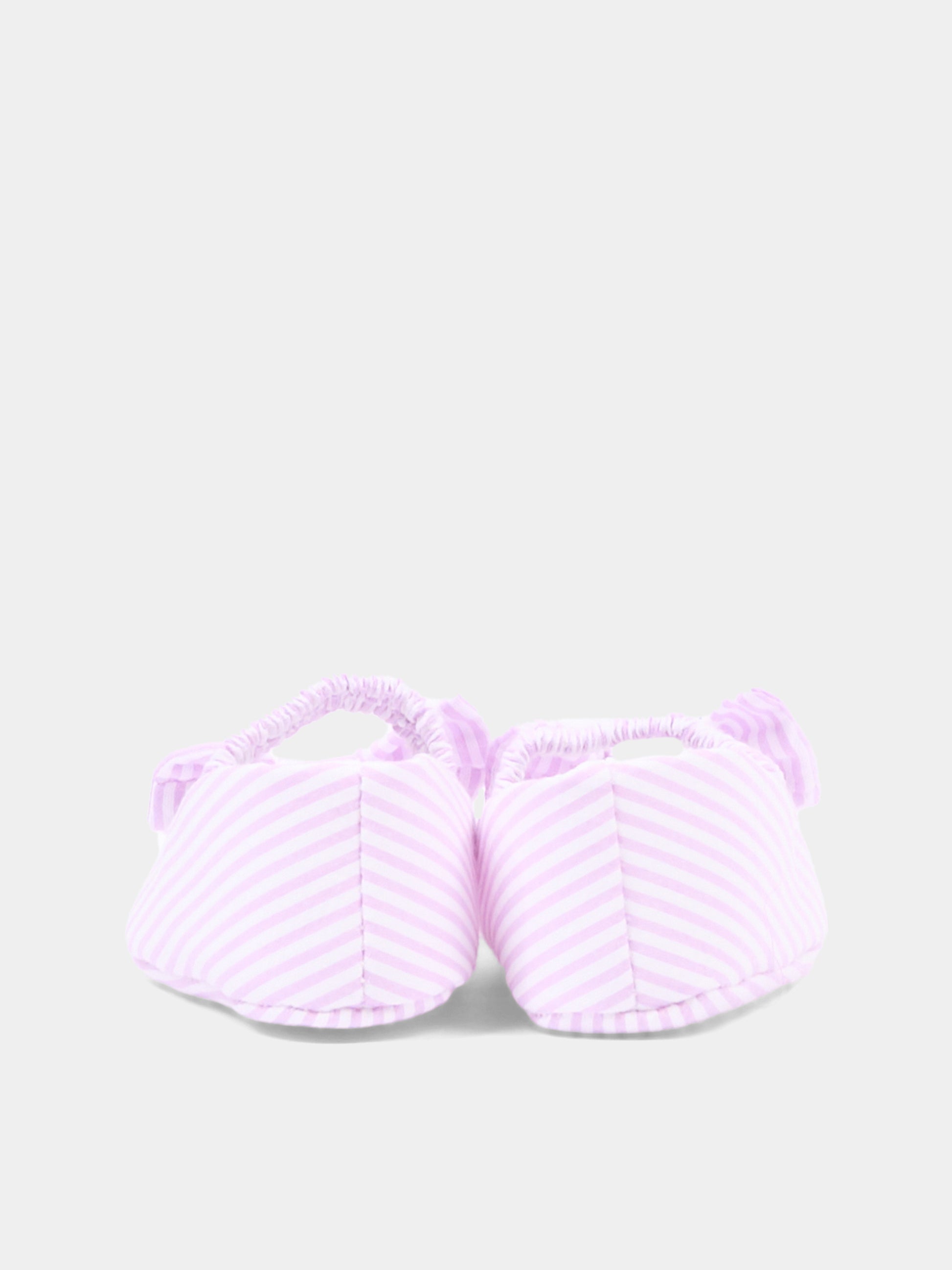 Ballerine lilla per neonata a righe,Nanán,E26488L
