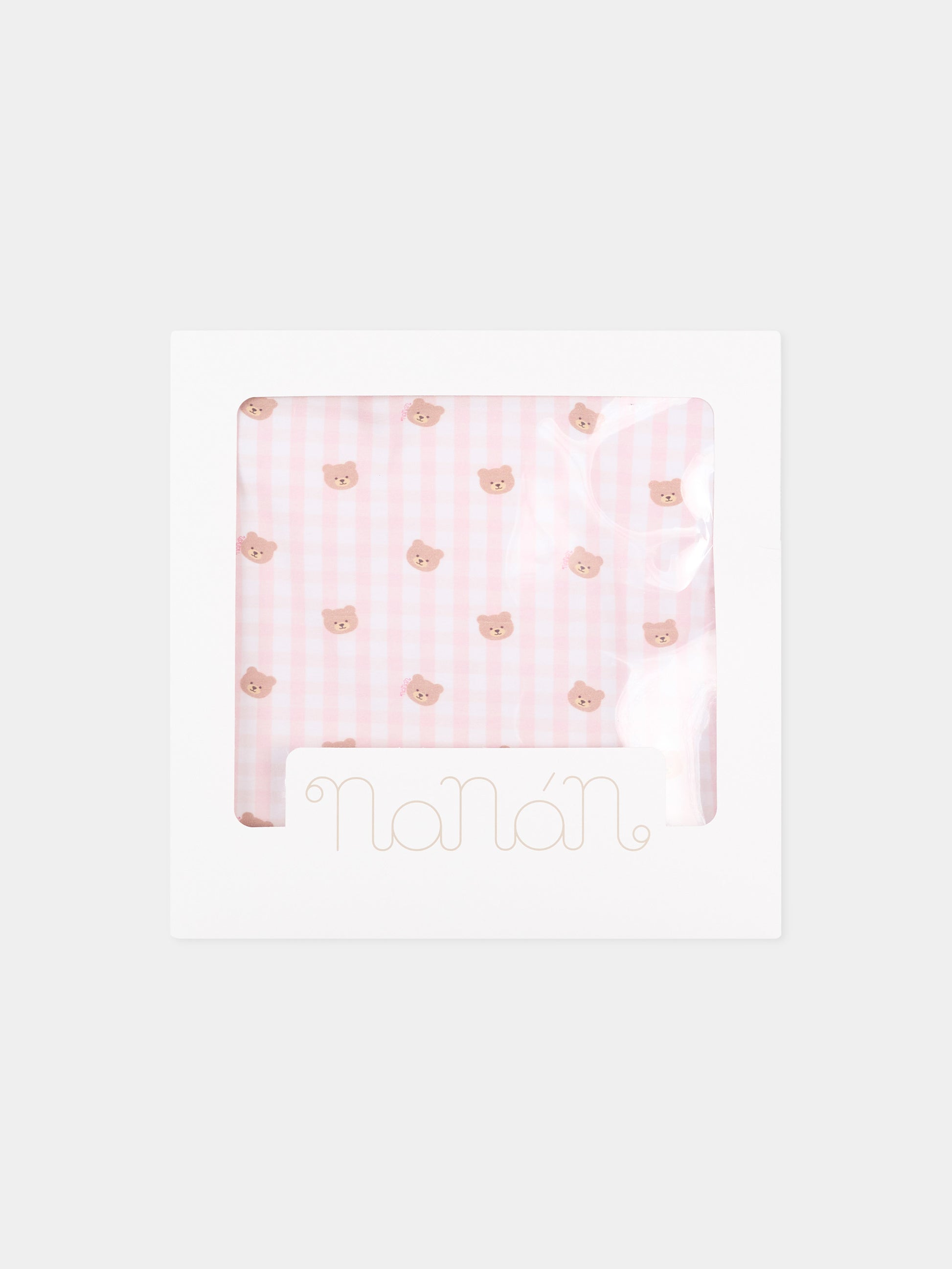 Coperta rosa per neonata con teddy bear,Nanán,E26022R