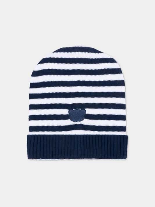 Cappello blu a righe per neonati,Nanán,E26006BL