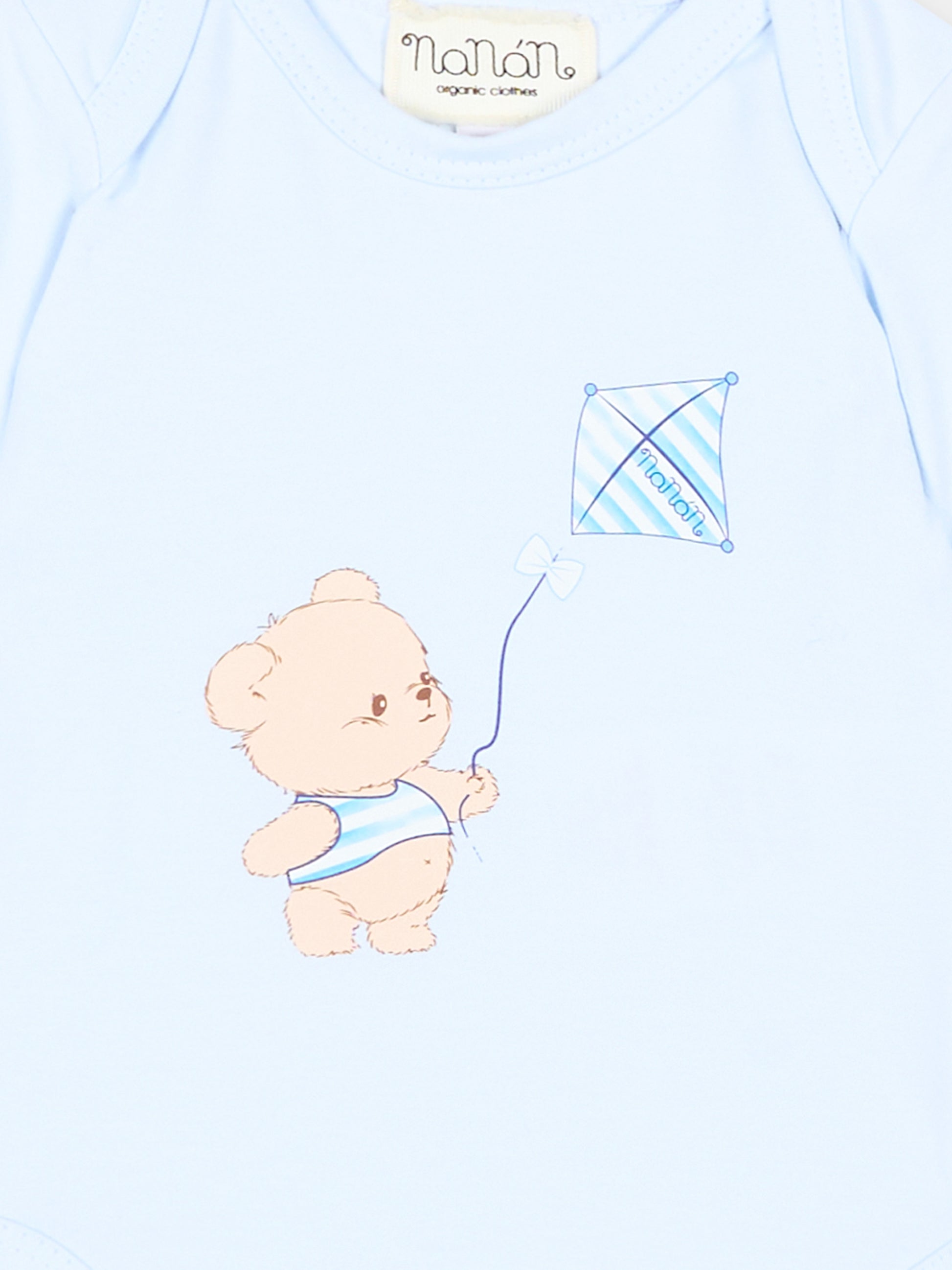 Body azzurro per neonato con orsetto,Nanán,E26014A