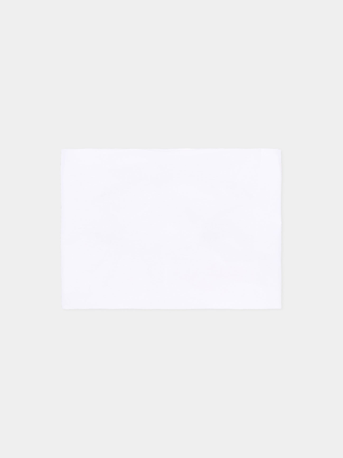 Lenzuola bianche per neonati con profili beige,Nanán,E26407BE