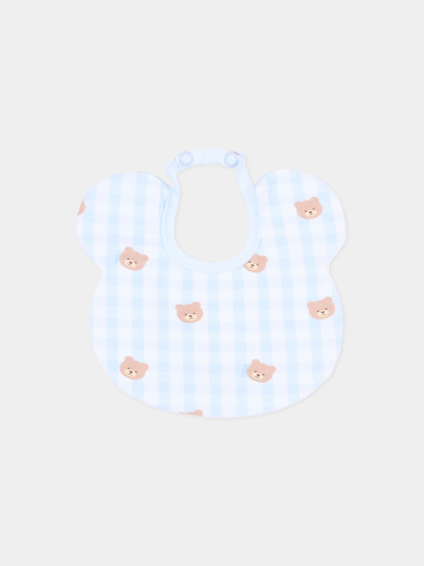 Bavaglino azzurro per neonato con orsetti,Nanán,E26021A