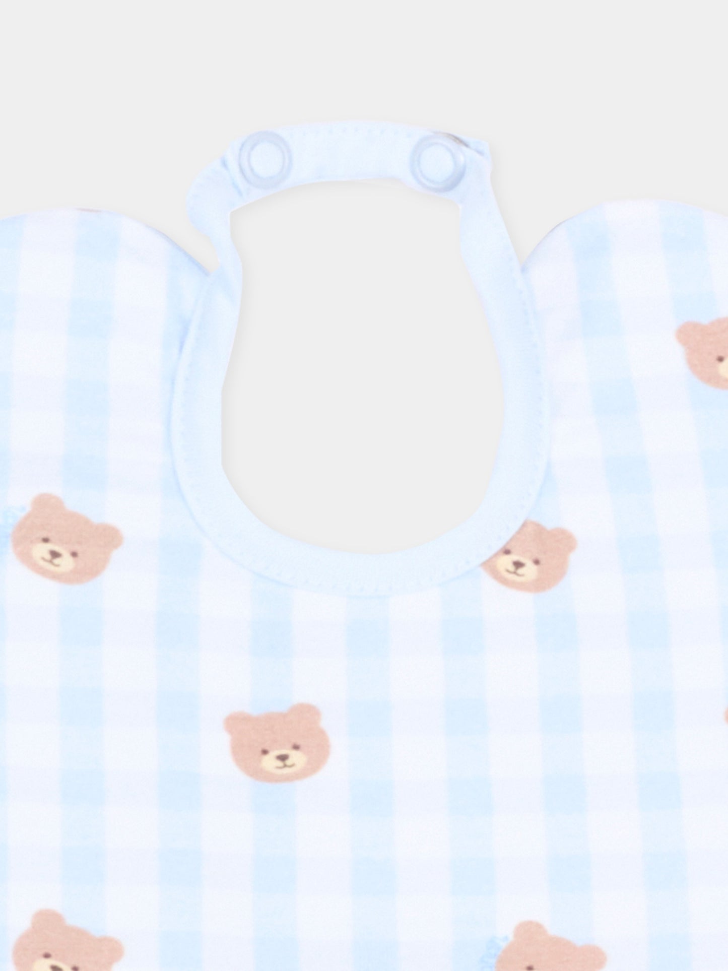 Bavaglino azzurro per neonato con orsetti,Nanán,E26021A