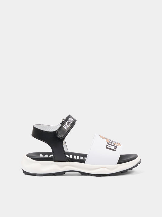 Sandali multicolor per bambini con logo,Moschino Kids,83029 - VAR1