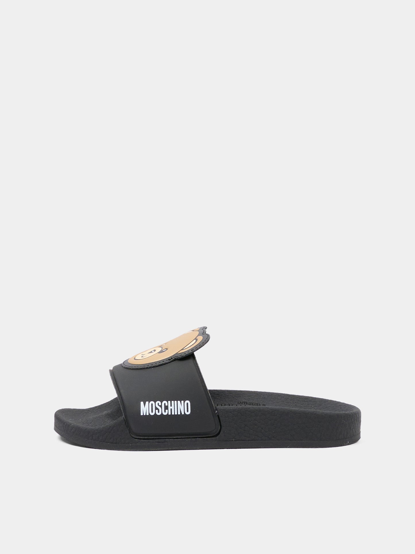 Ciabatte nere per bambini con Teddy Bear,Moschino Kids,83113 - VAR3