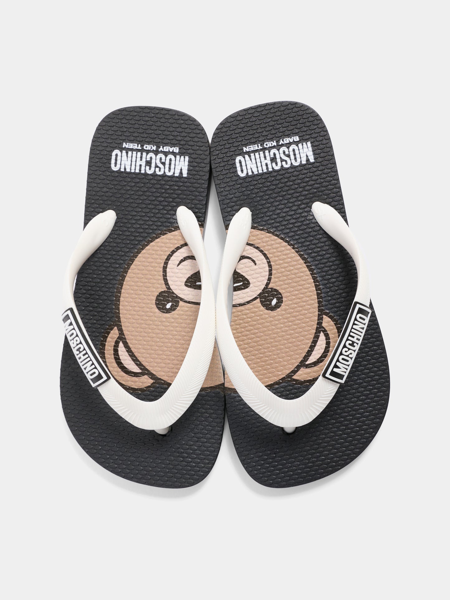 Infradito nere per bambini con logo,Moschino Kids,83122 - VAR1