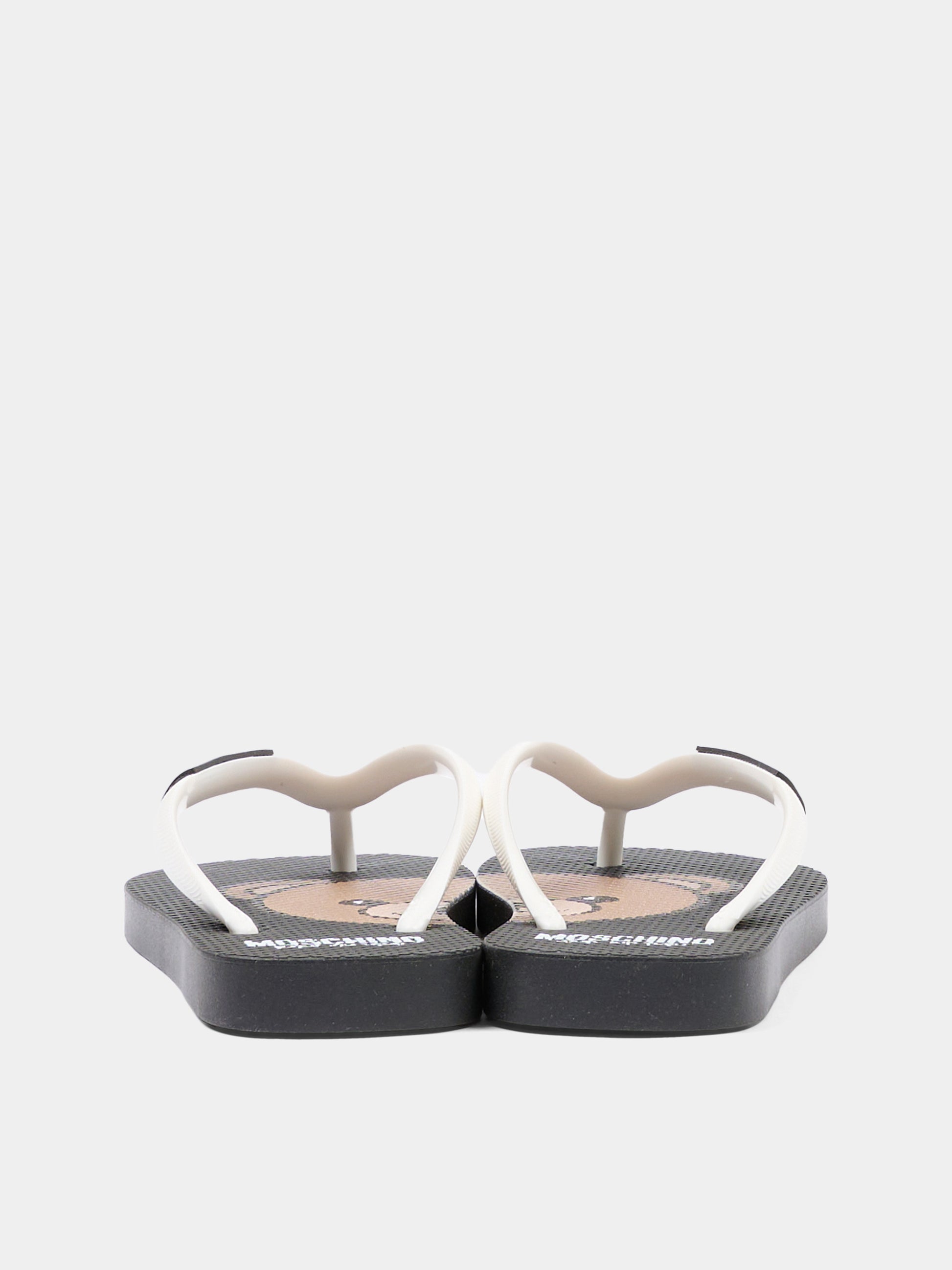 Infradito nere per bambini con logo,Moschino Kids,83122 - VAR1