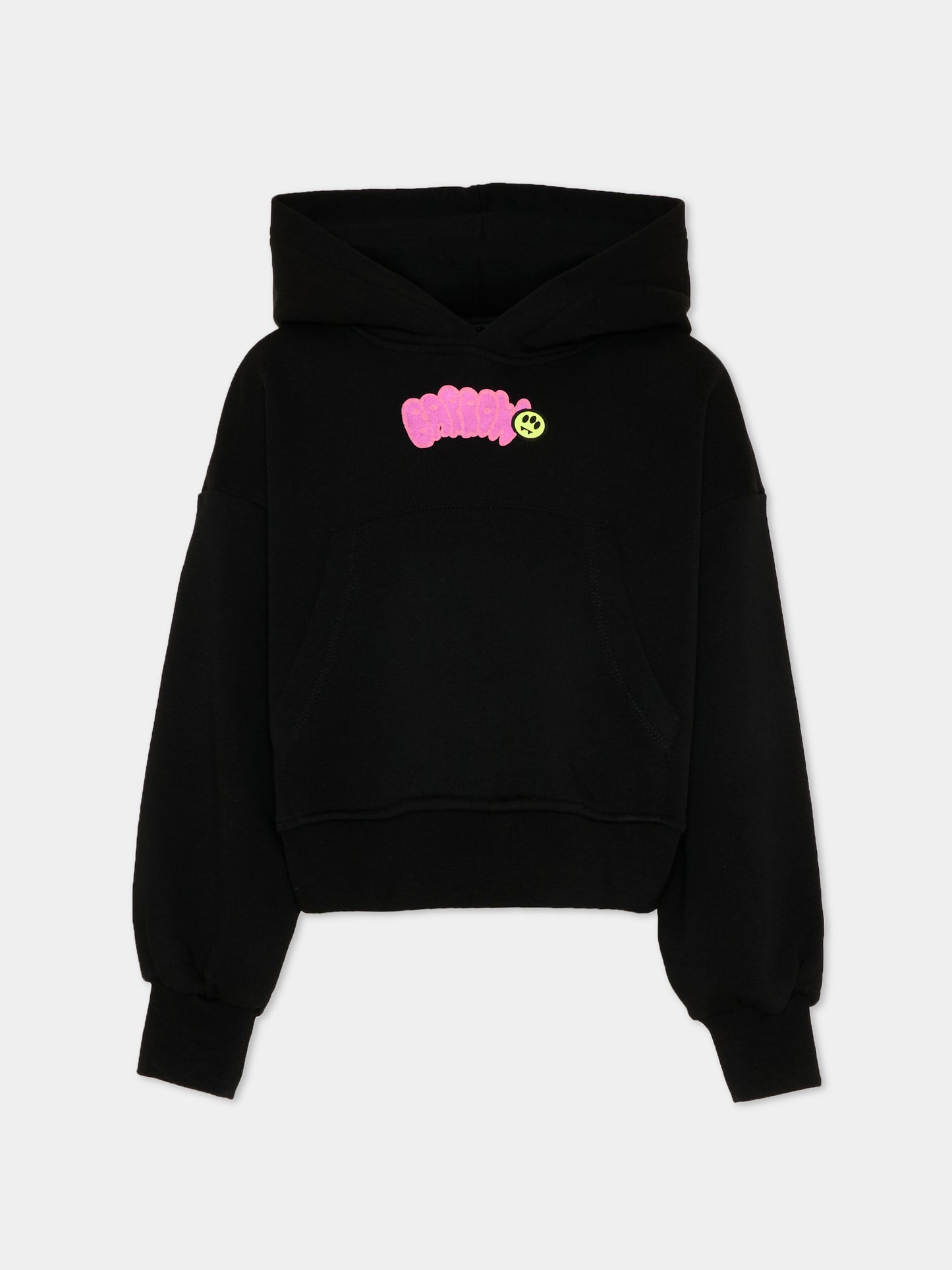 Felpa nera Barrow per bambina con logo,Barrow,S6BKJGHS004 110