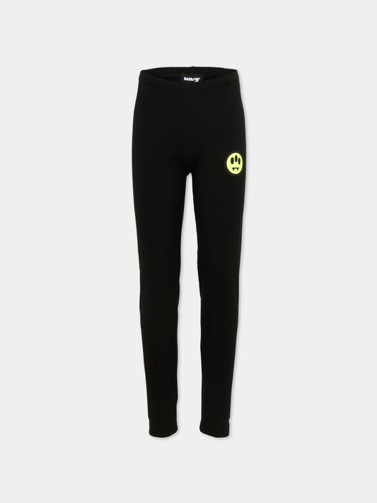 Leggings neri Barrow per bambina con logo,Barrow,S6BKJGLG014 110