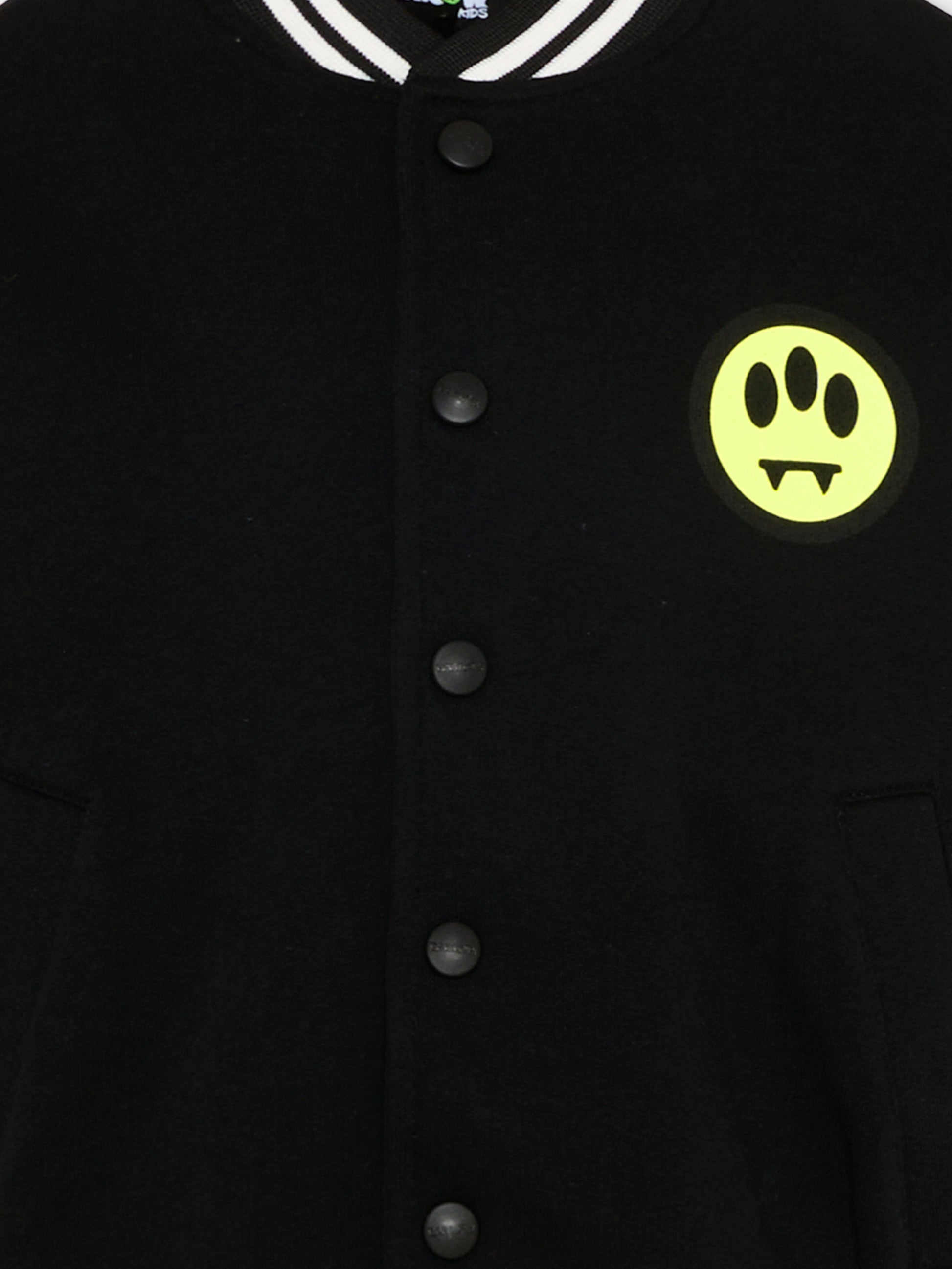 Bomber nero per bambina con logo fluo,Barrow,S6BKJUBO102 110/02