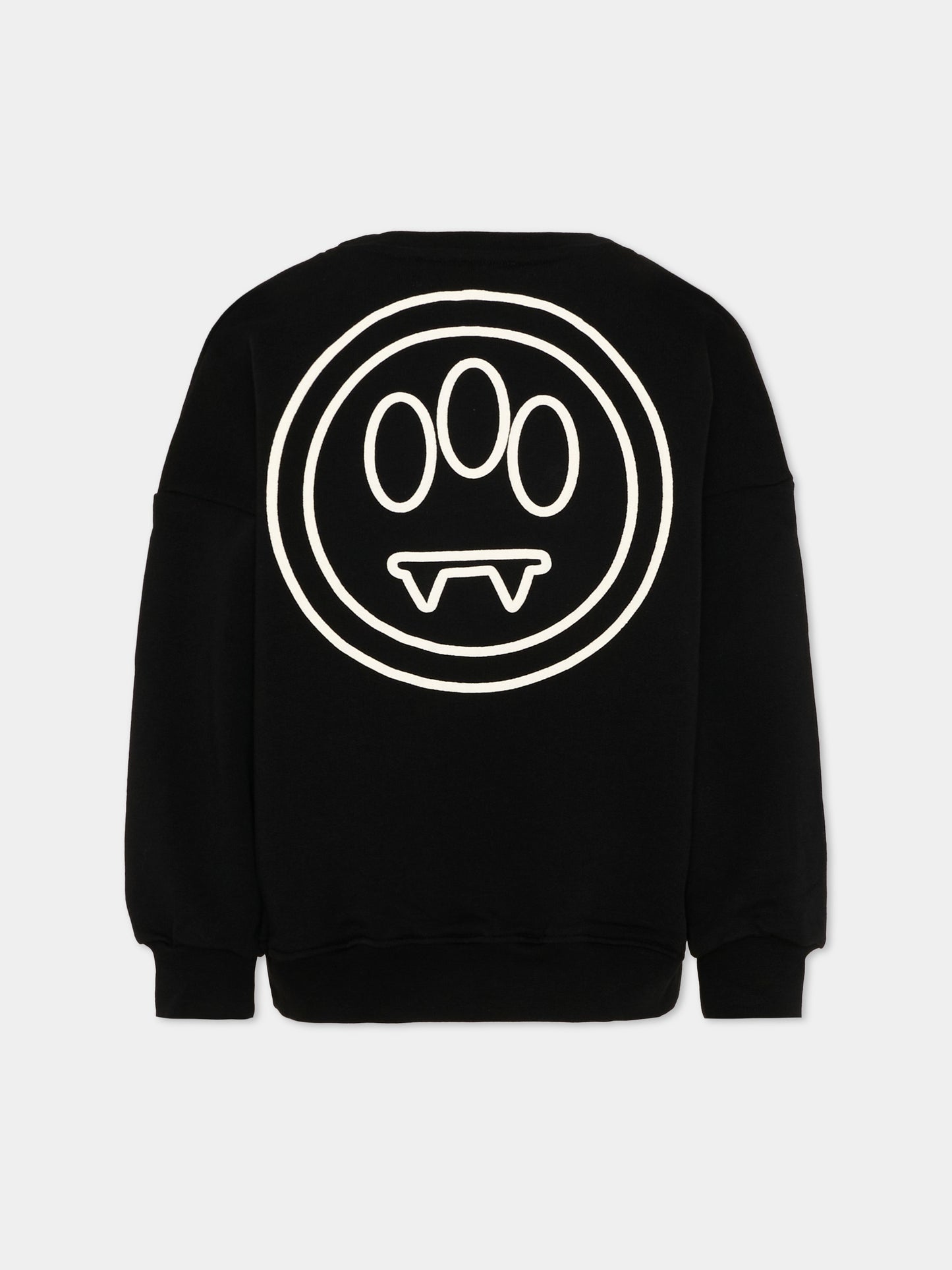 Felpa nera per bambini con logo,Barrow,S6BKJUSW016 110