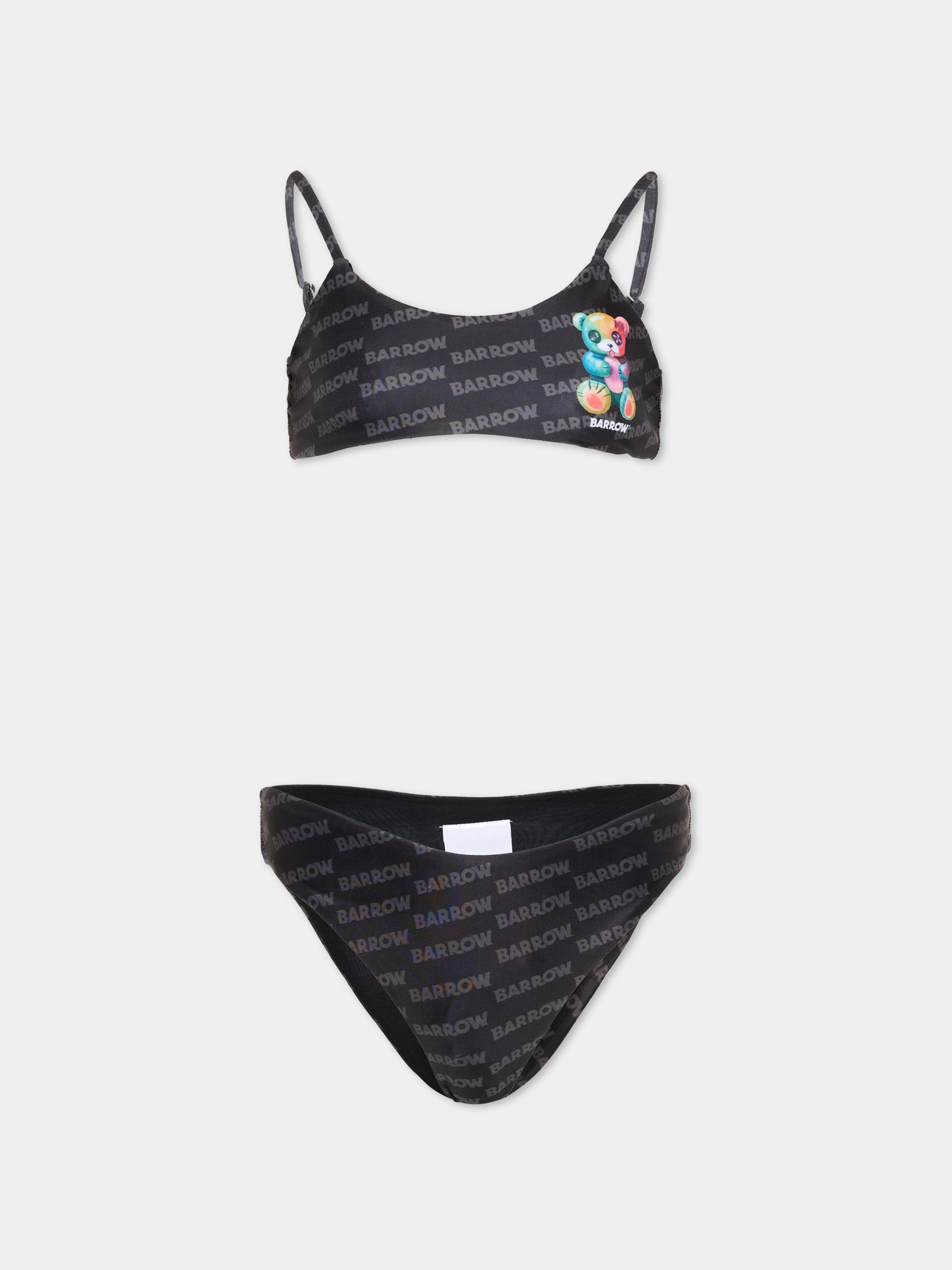 Slip e bikini nero per bambina logo,Barrow,S6BKJGSB230 110