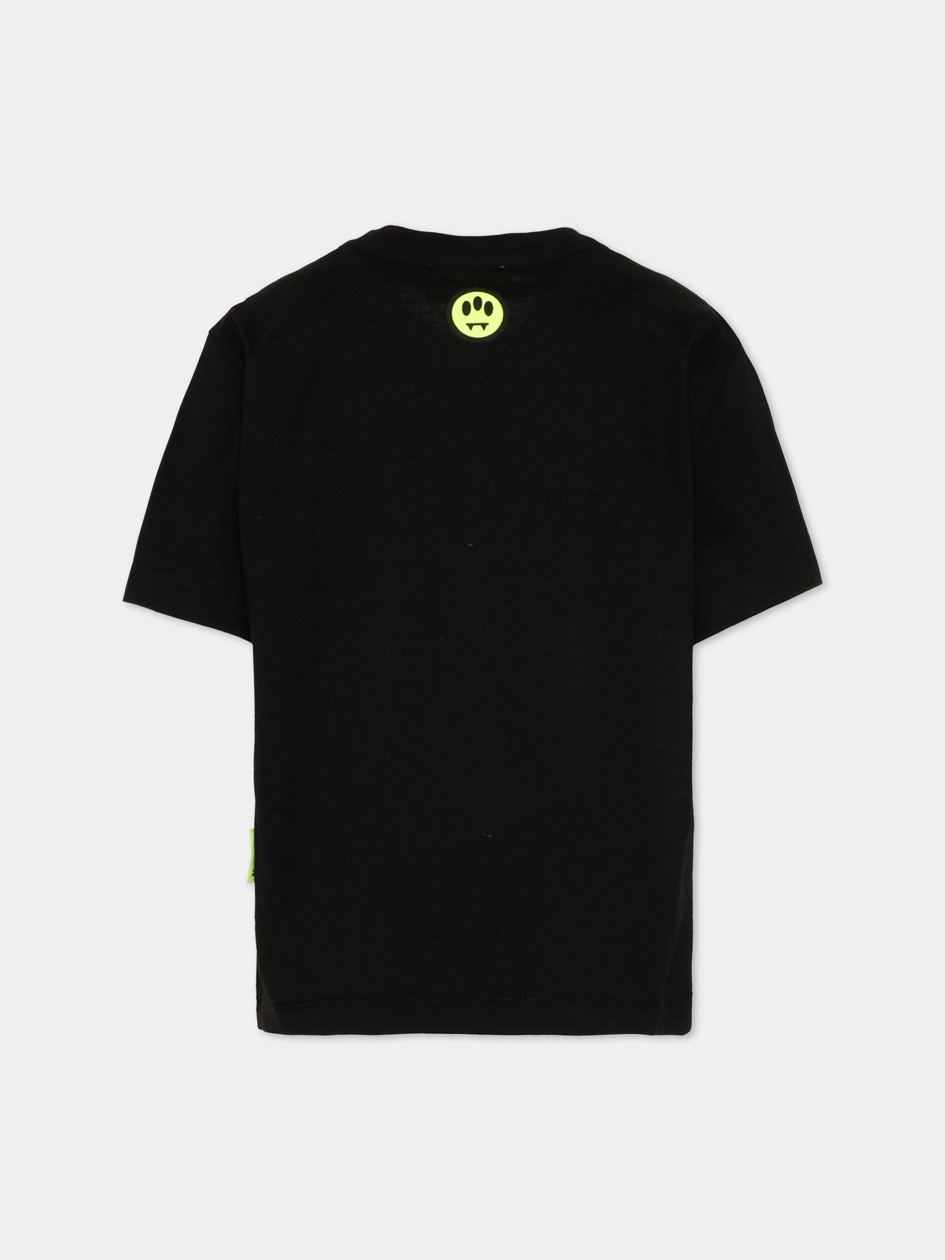 T-Shirt nera per bambini con orsetti,Barrow,S6BKJUTH093 110