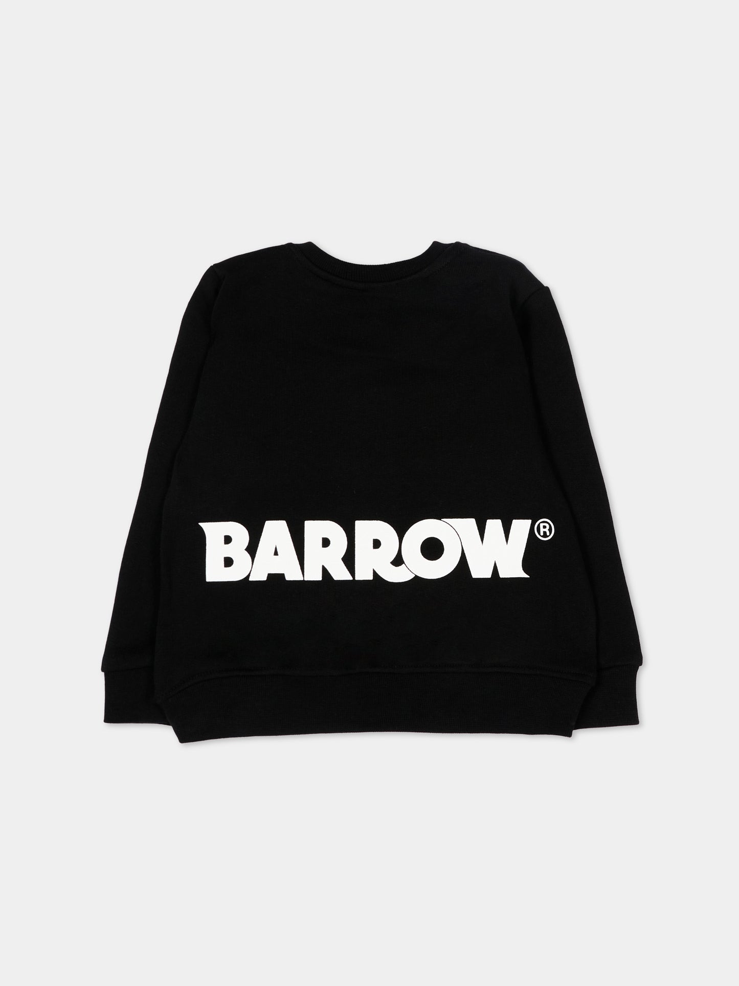 Felpa nera per neonati con logo,Barrow,S6BKUNSW209 110