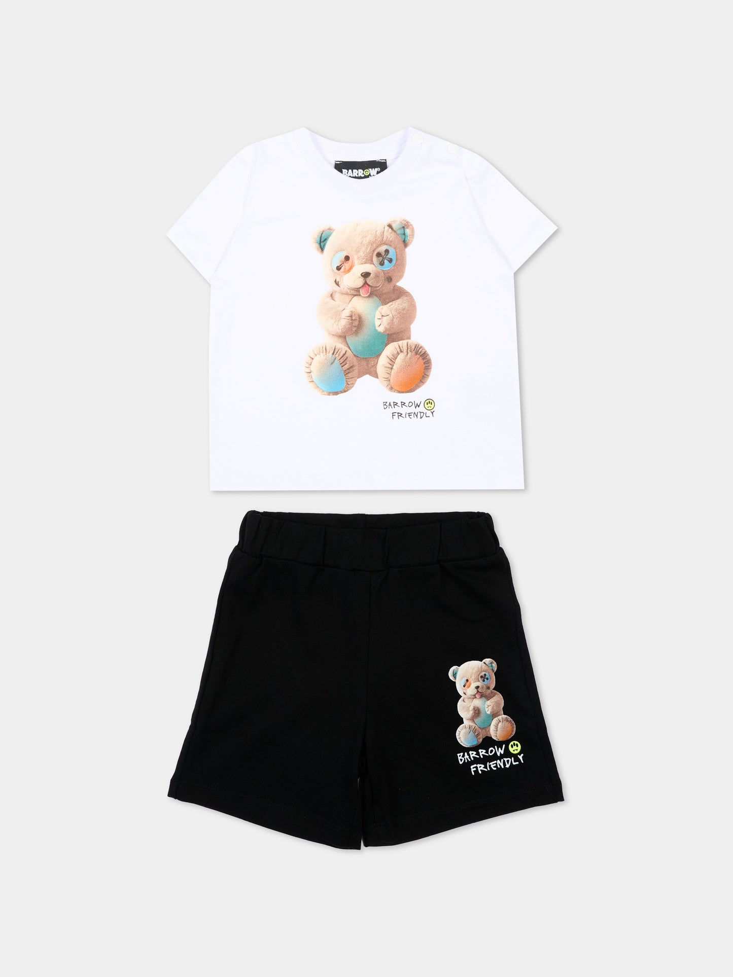 Completo sportivo multicolor per neonato con orsetto,Barrow,S6BKUNTB195 002/13