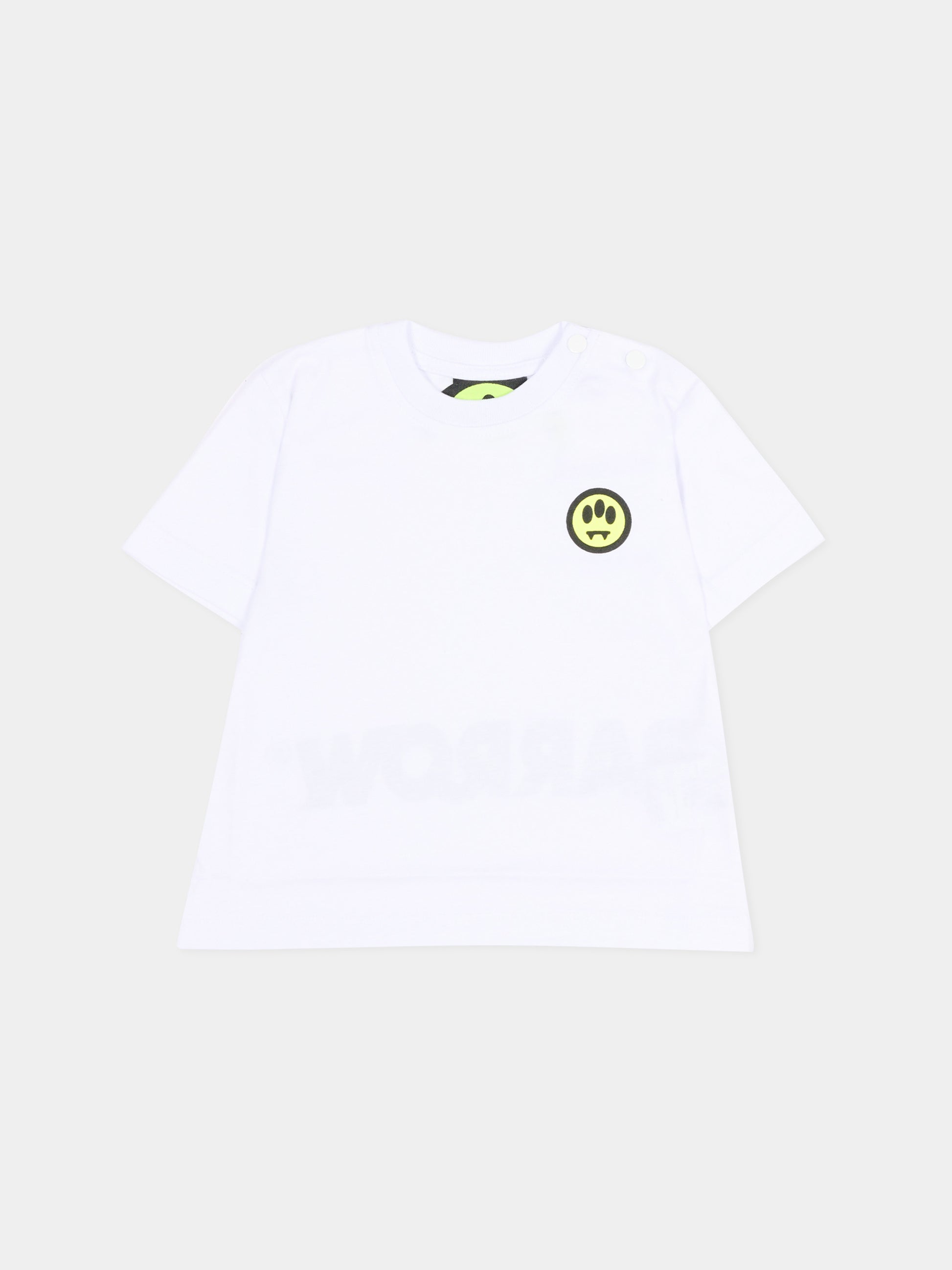 T-Shirt bianca per neonati con logo,Barrow,S6BKUNTH207 002