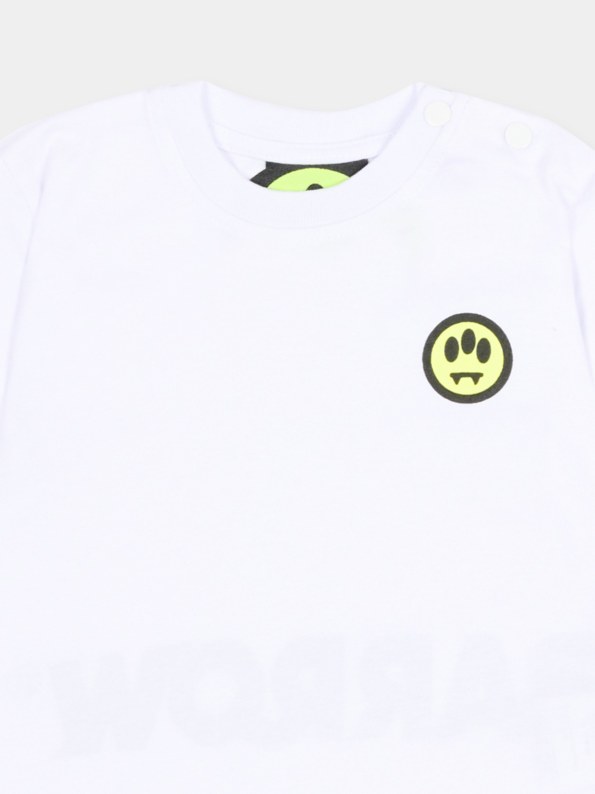 T-Shirt bianca per neonati con logo,Barrow,S6BKUNTH207 002