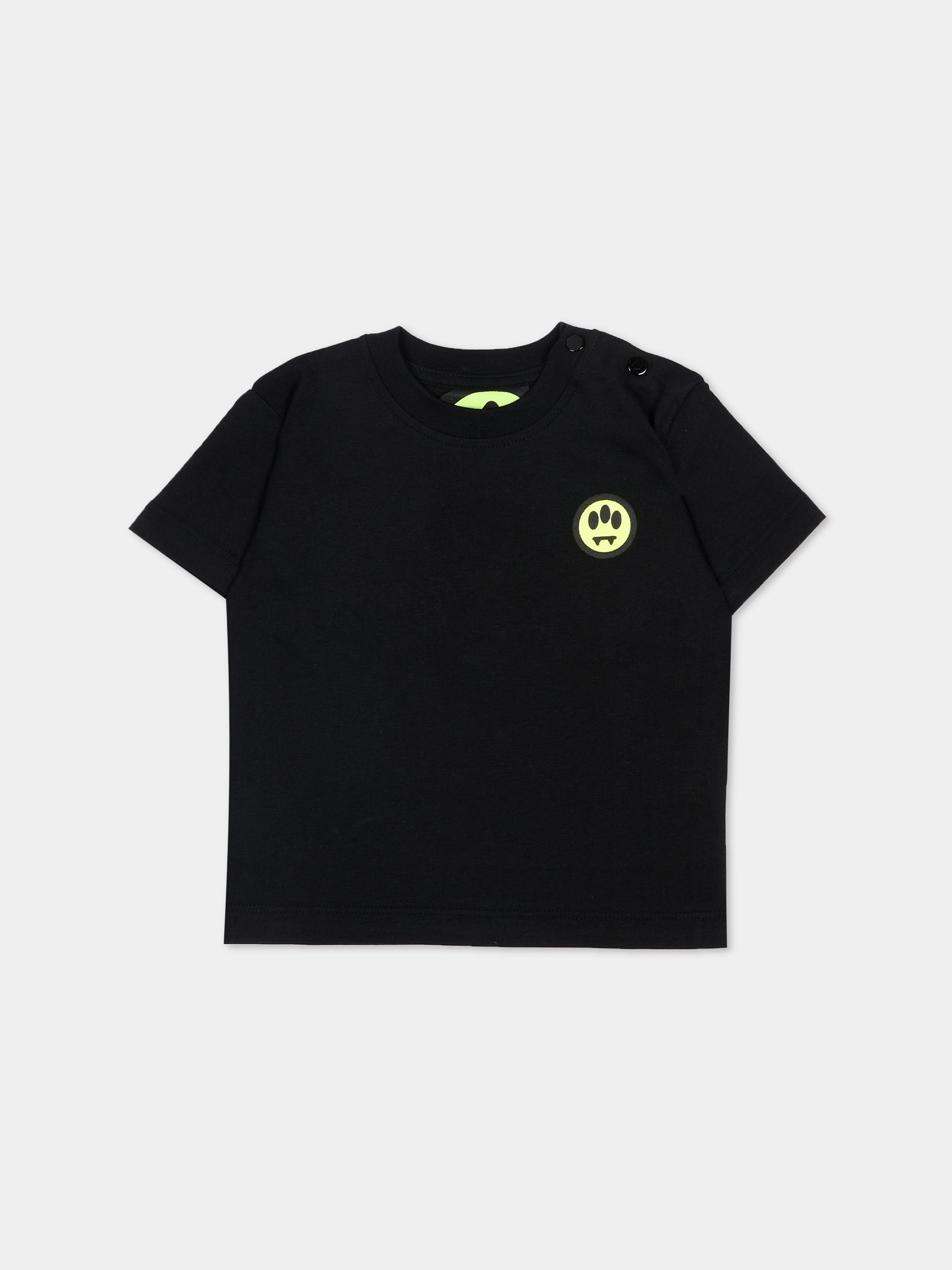 T-Shirt nera per neonati con logo,Barrow,S6BKUNTH207 110