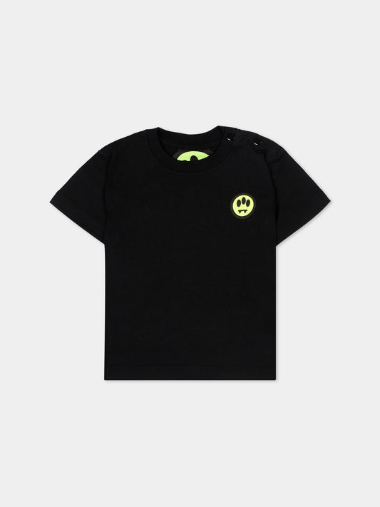 T-Shirt nera per neonata con logo,Barrow,S6BKUNTH207 110/92