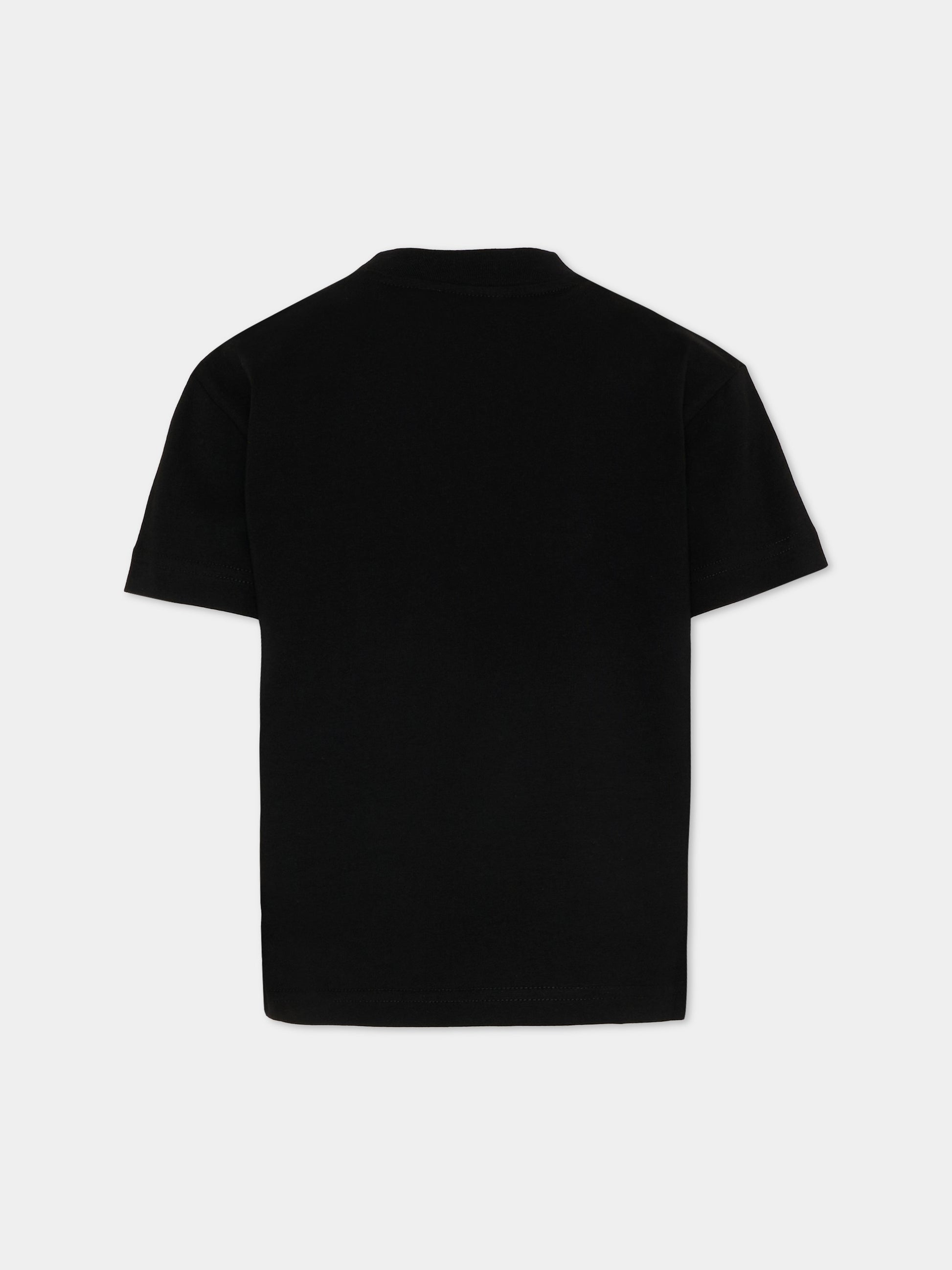 T-Shirt nera per bambini con Teddy Bear,Palm Angels,PBAA003S26JER001 110