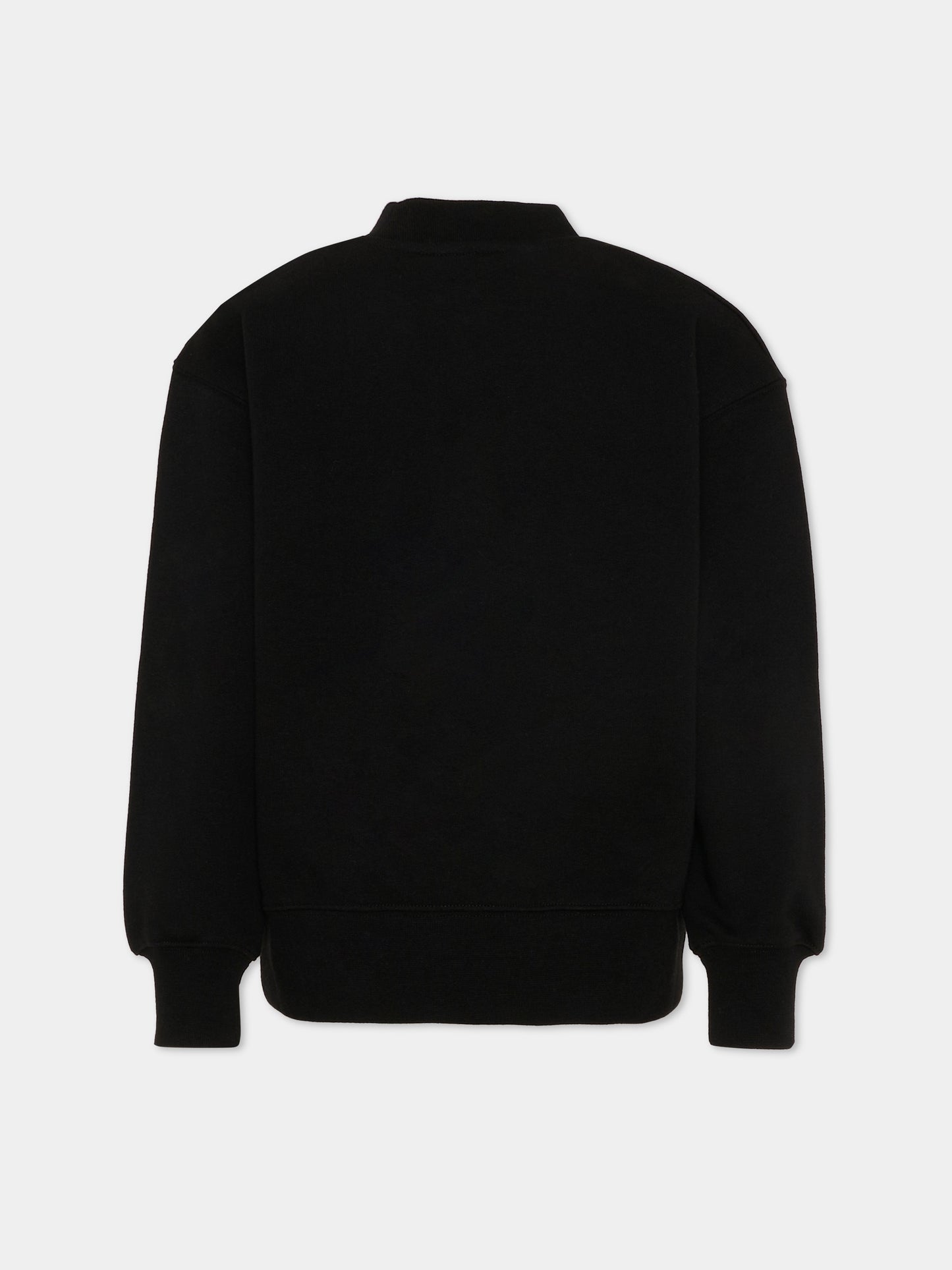 Felpa nero Palm Angels per bambini logo back,Palm Angels,PBBA012S26FLE001 110