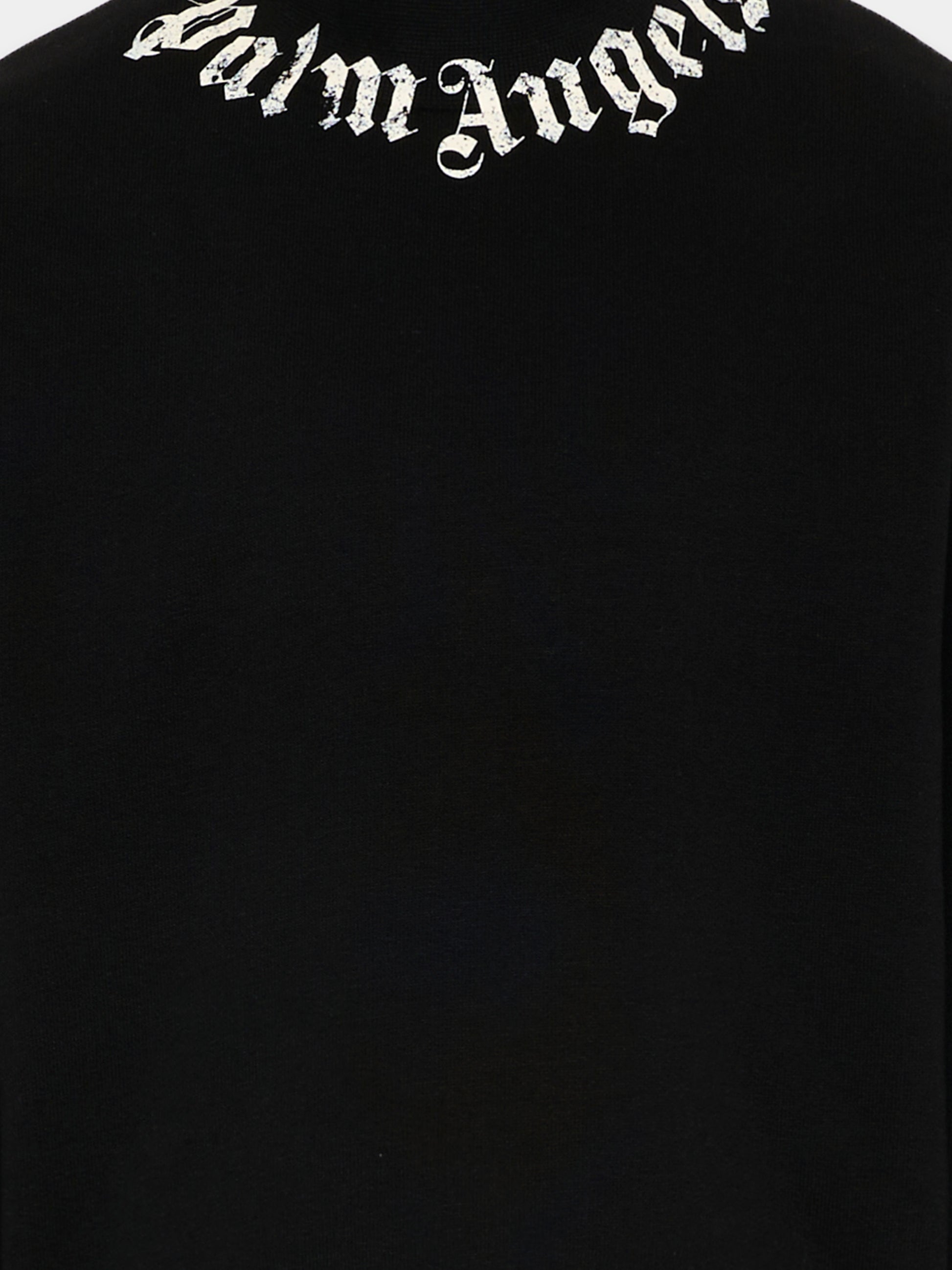 Felpa nera per bambini con logo,Palm Angels,PBBA012S26FLE004 110