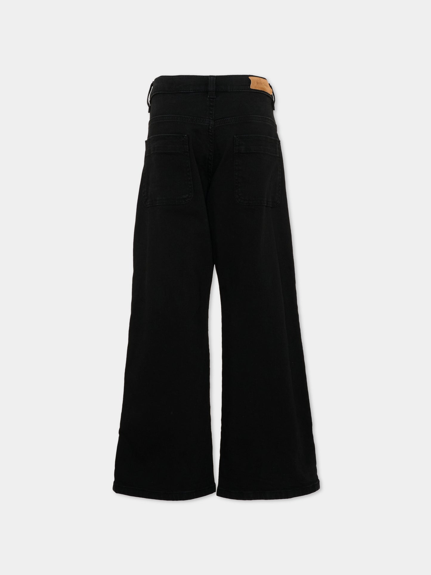 Pantaloni casual neri per bambino con logo,Palm Angels,PBCA01HS26FAB001 110