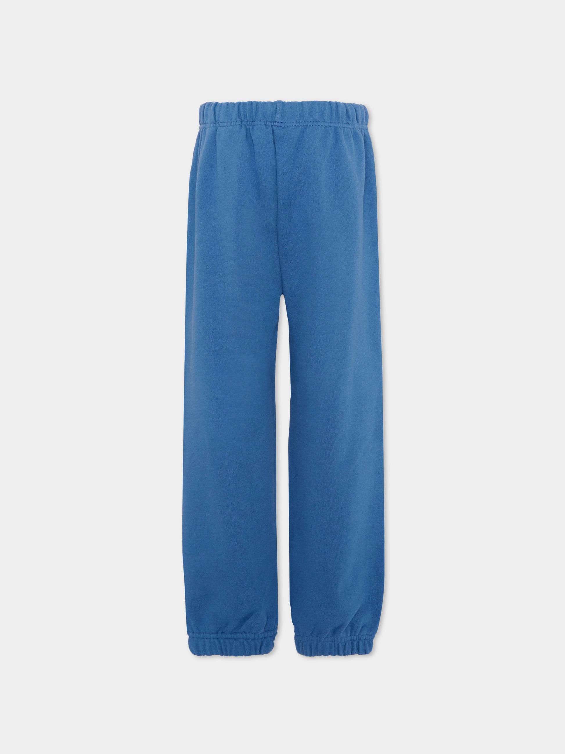 Pantaloni sportivi blu per bambini con logo,Palm Angels,PBCH008S26FLE001 060